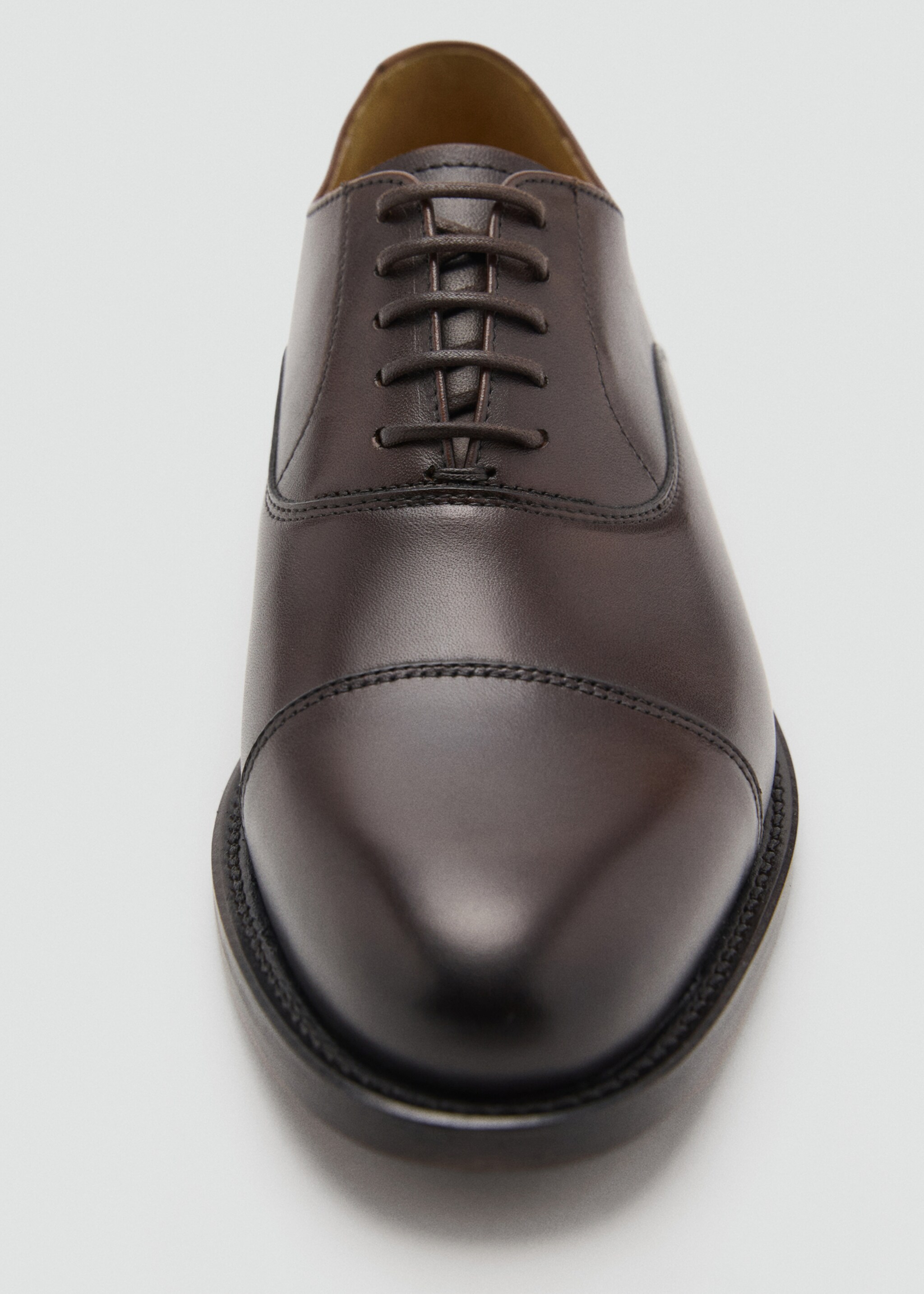 Παπούτσι τύπου Oxford δερμάτινο - Λεπτομέρεια του προϊόντος 3, Καφέ. Ref: 27081302-00.