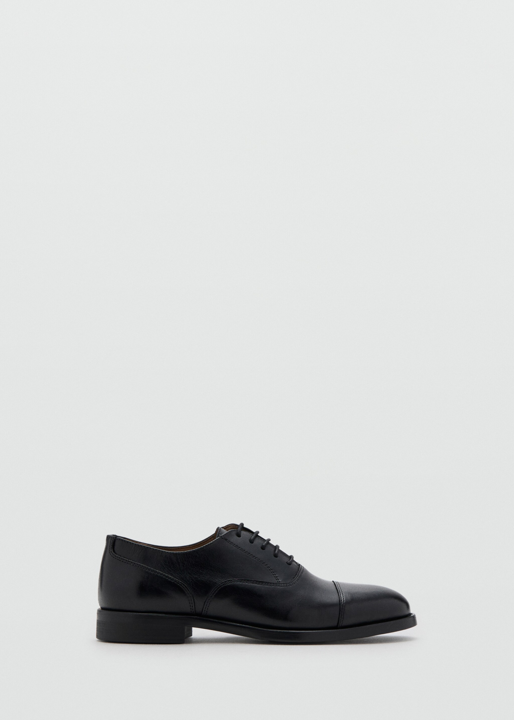 Oxford style leather shoe - Article without model, Black. Ref: 27081302-00.