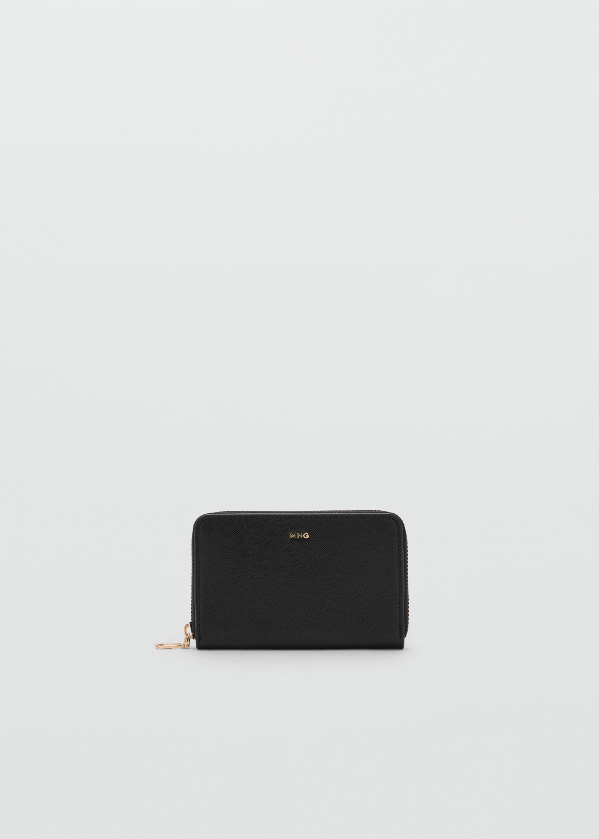 Saffiano-effect wallet - Article without model, Black. Ref: 27081304-00.
