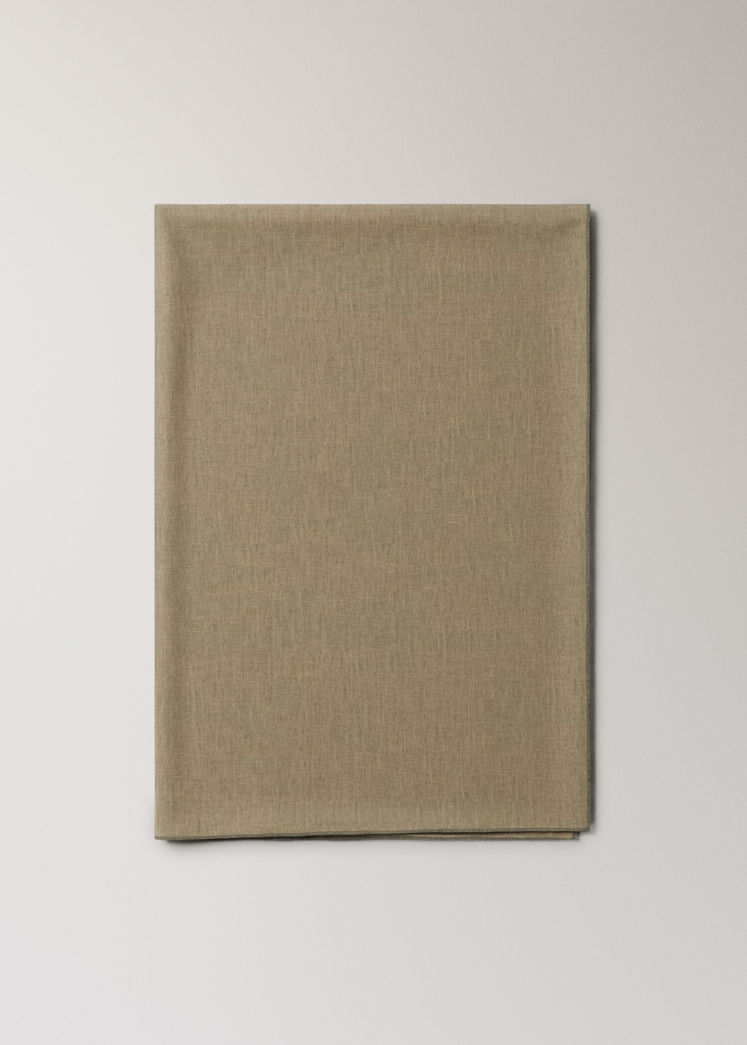 Resin-coated linen tablecloth with contrasting overlock for 6 to 8 diners - Article without model