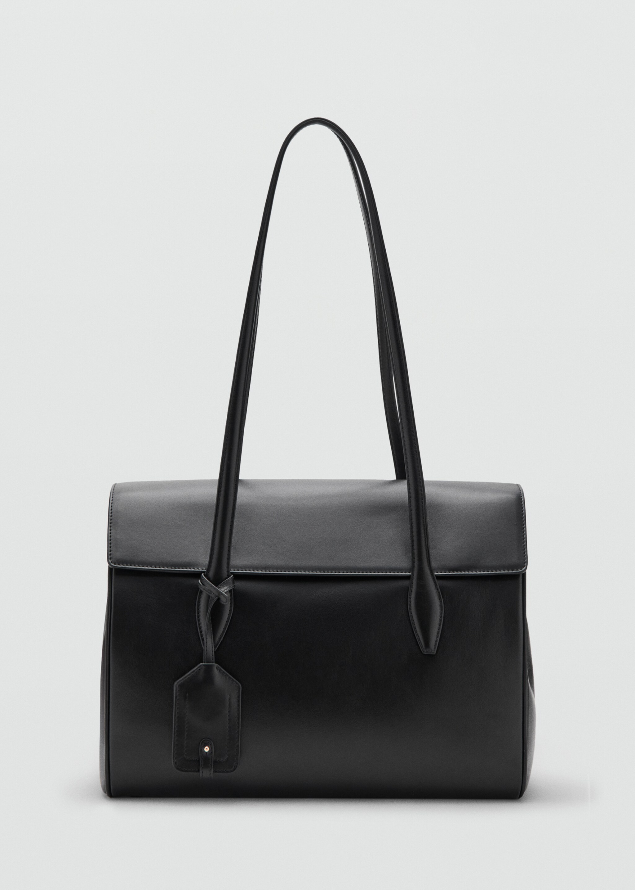Leather shopper bag with charms - Article without model, Black. Ref: 27081306-00.