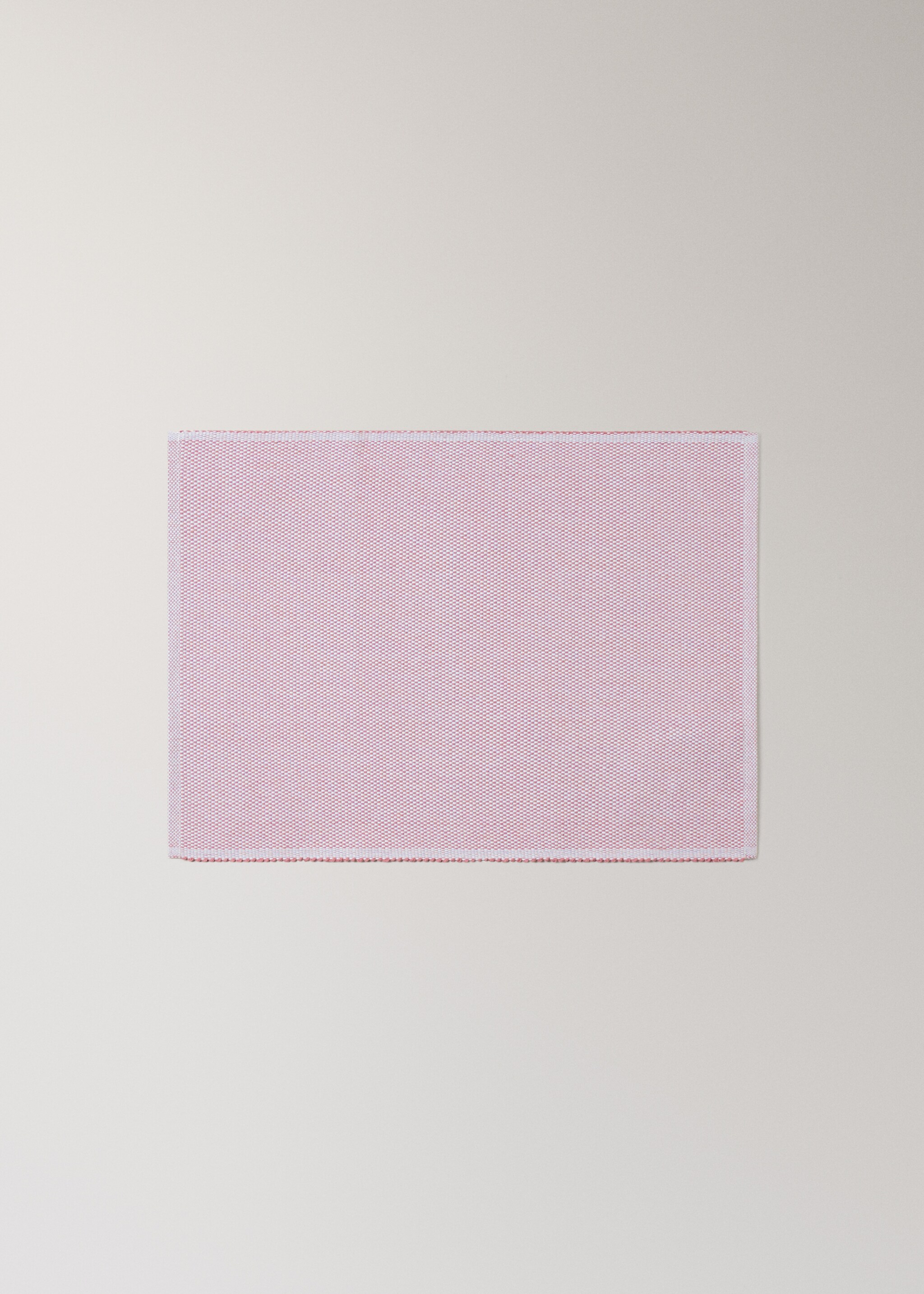 Set de table coton effet chiné - Article sans modèle, Rose. Ref: 27081309-00.