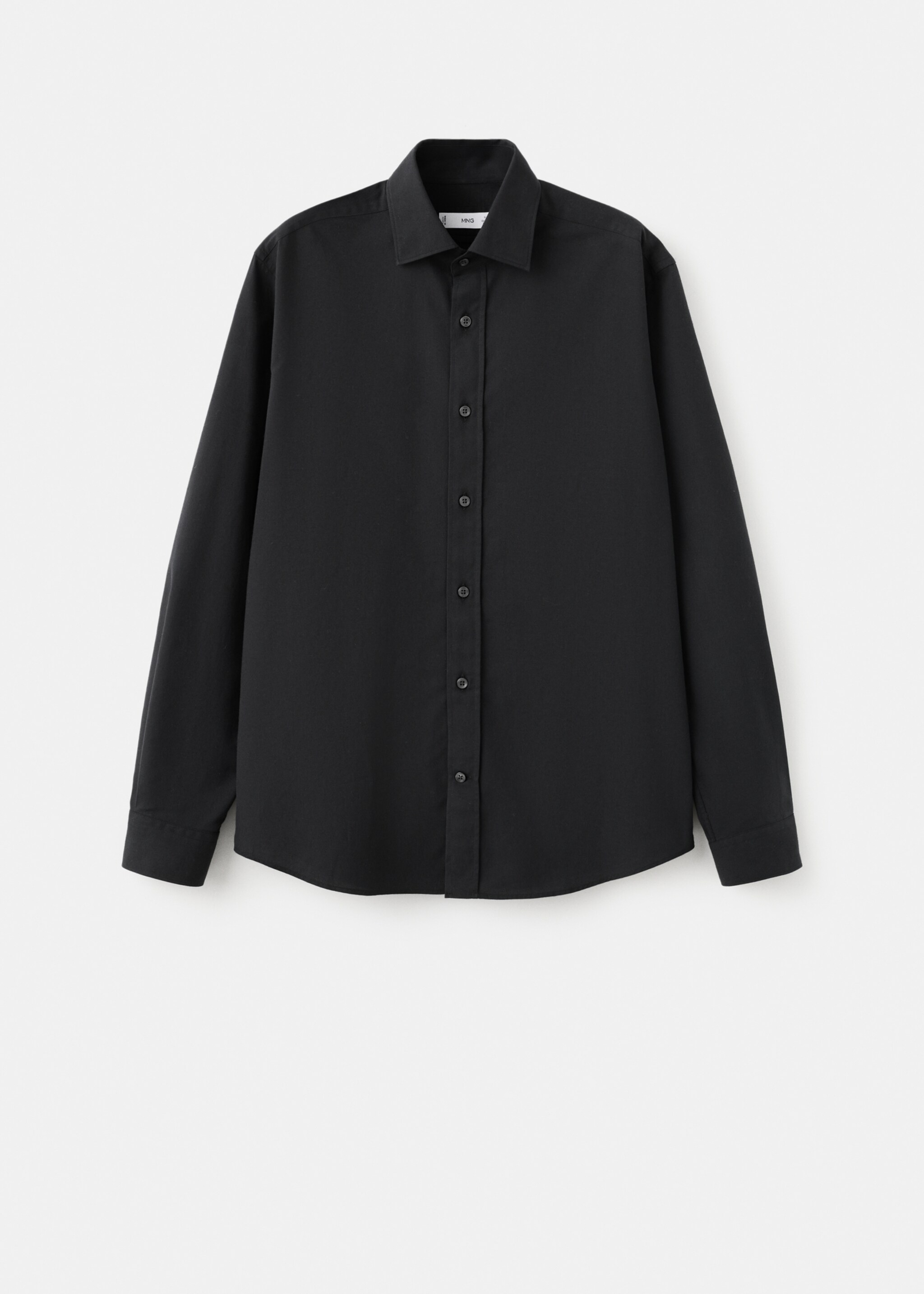 Camisa 100% algodón slim fit - Artículo sin modelo, Negro. Ref: 27081310-00.