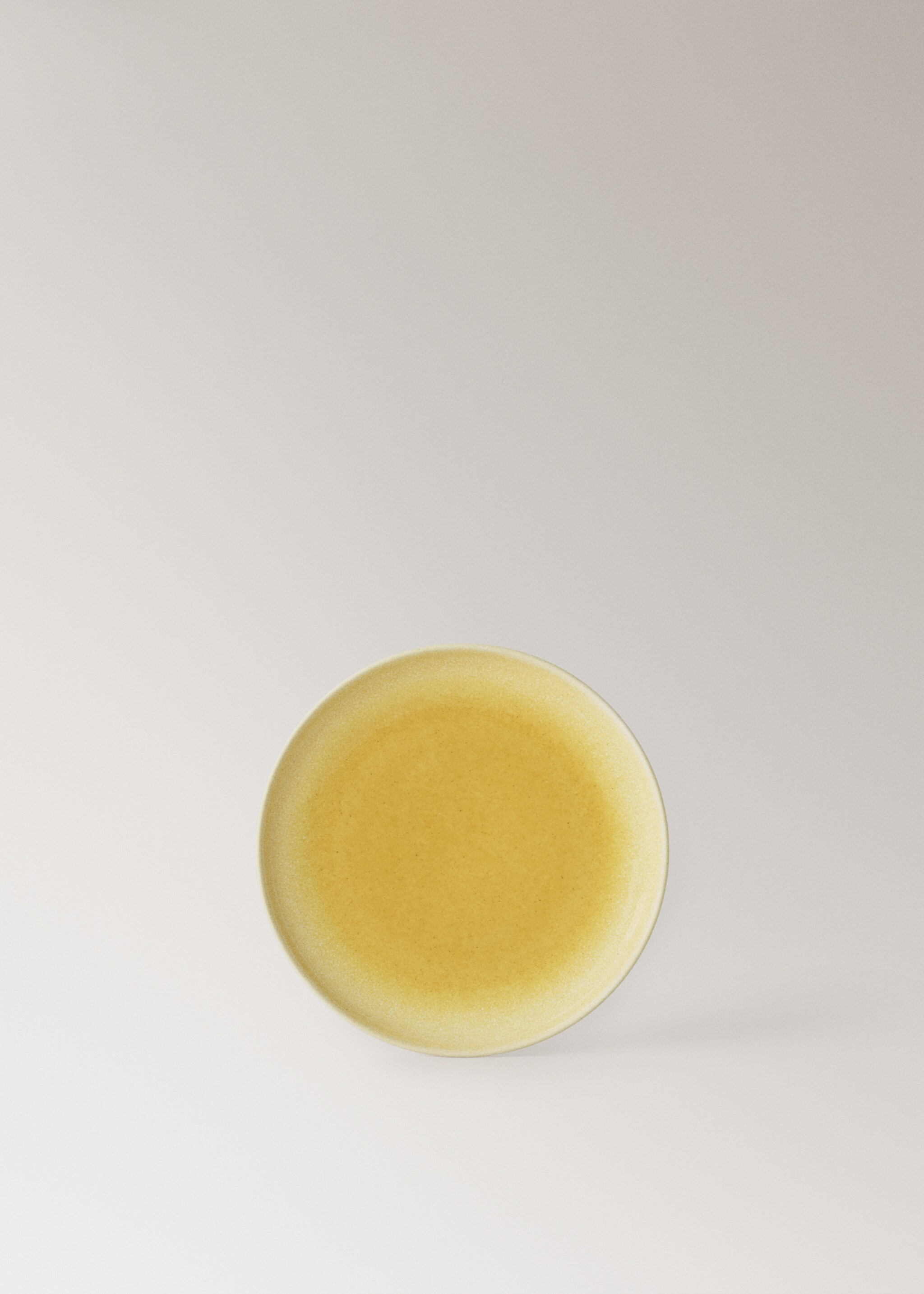 Gradient-coloured gres bread plate - Article without model, Ochre. Ref: 27081312-00.