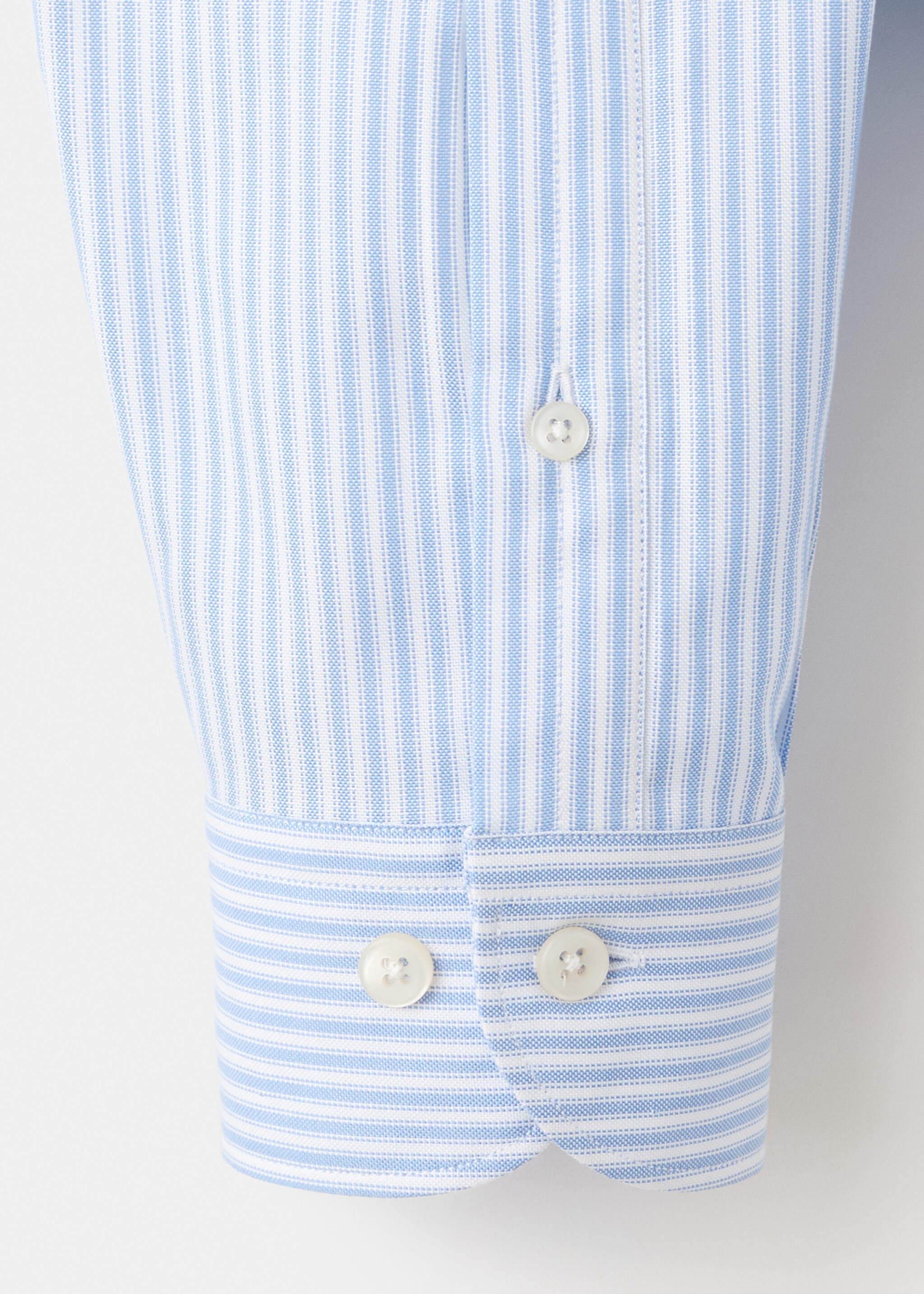 Chemise 100 % coton rayures slim-fit - Détail de l'article 0, Bleu ciel. Ref: 27081313-00.