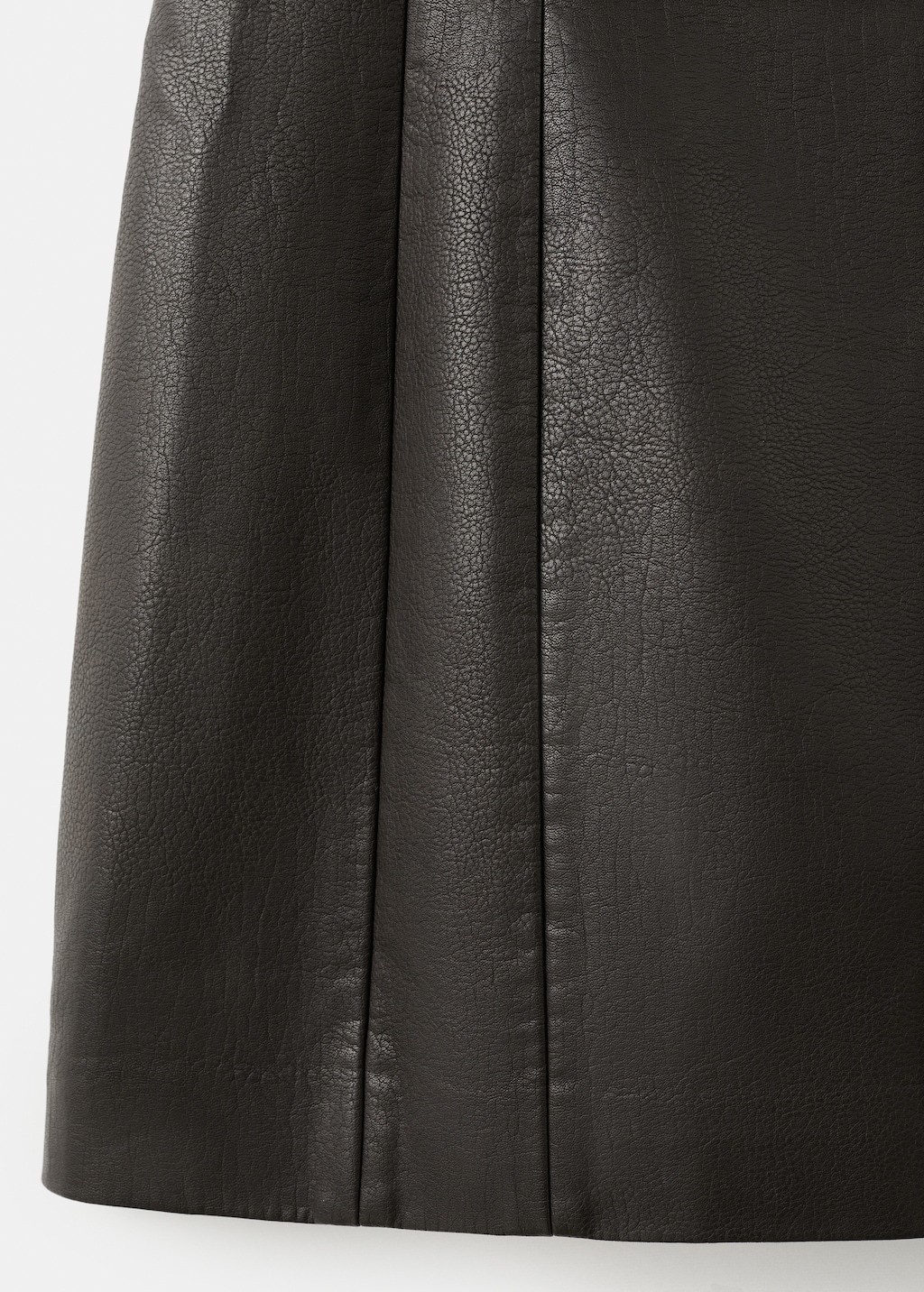 Short faux-leather dress