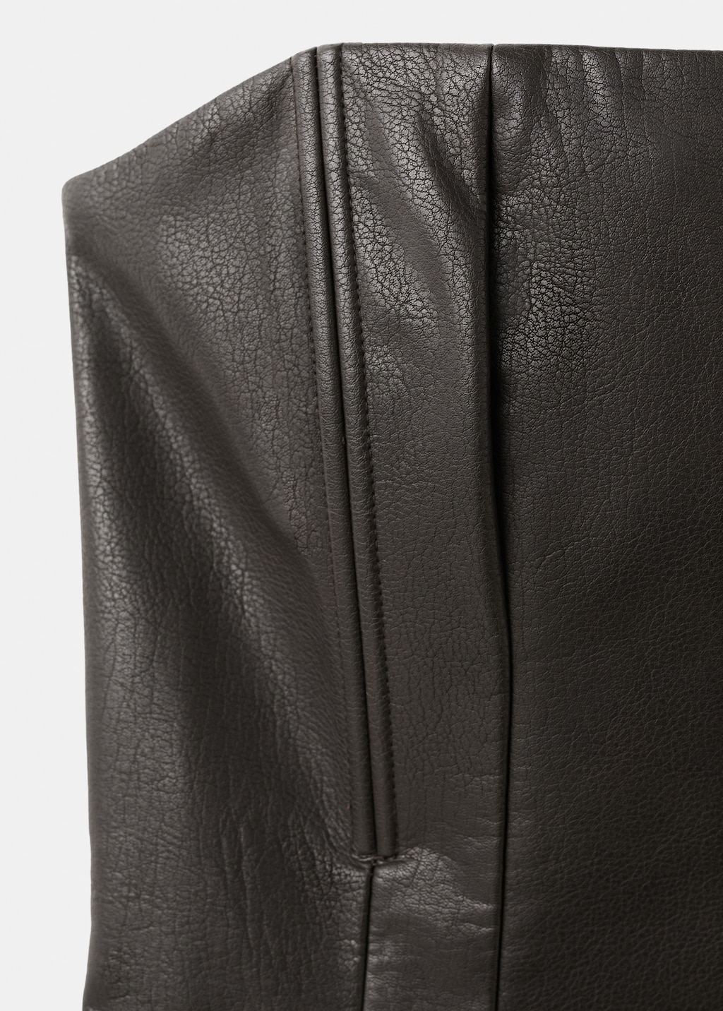 Short faux-leather dress