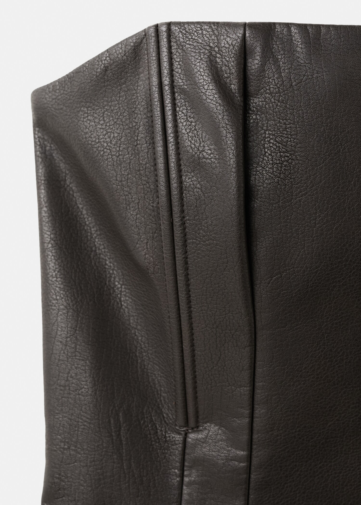 Short faux-leather dress - Details of the article 8