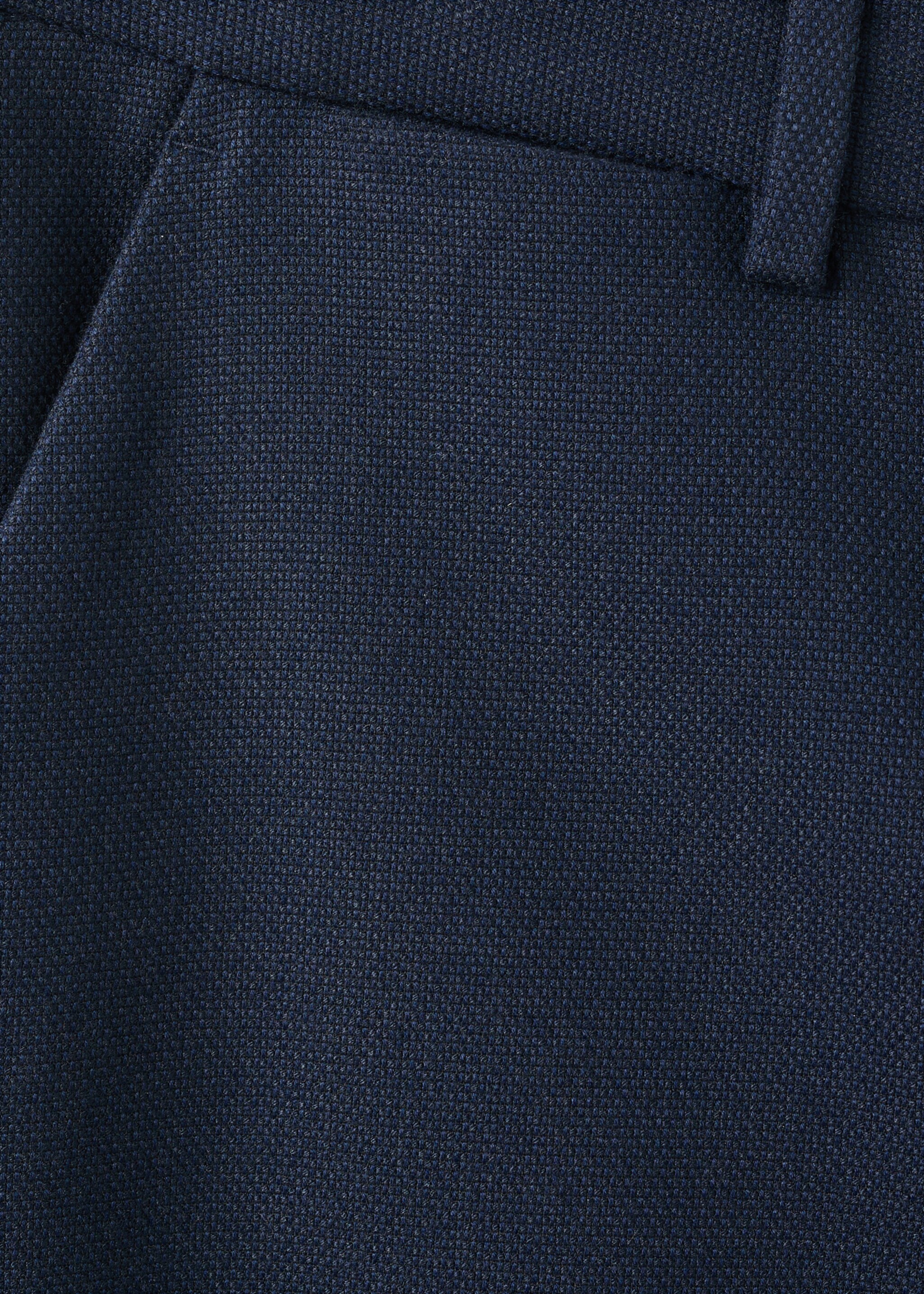 Straight-fit suit trousers - Details of the article 0, Navy. Ref: 27081315-00.