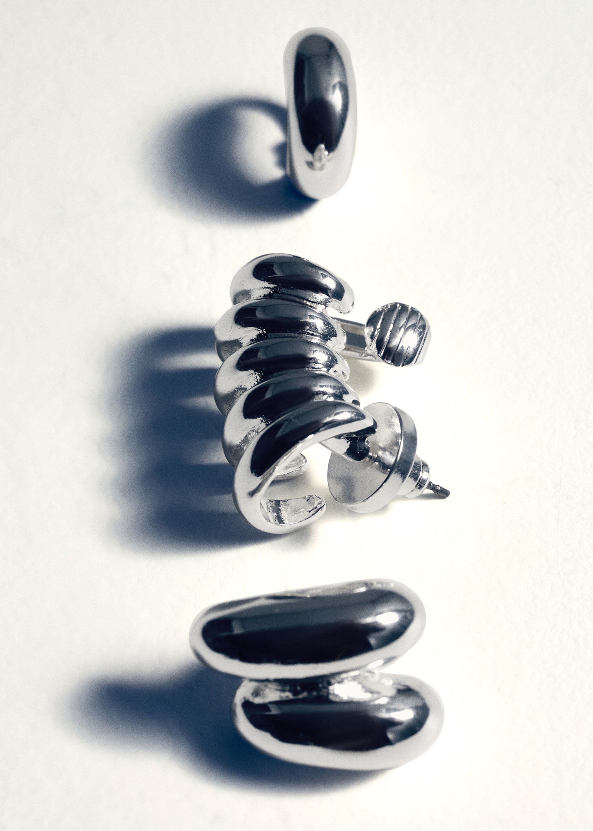 Combined earring set - Details of the article 5, Silver. Ref: 27081317-00.