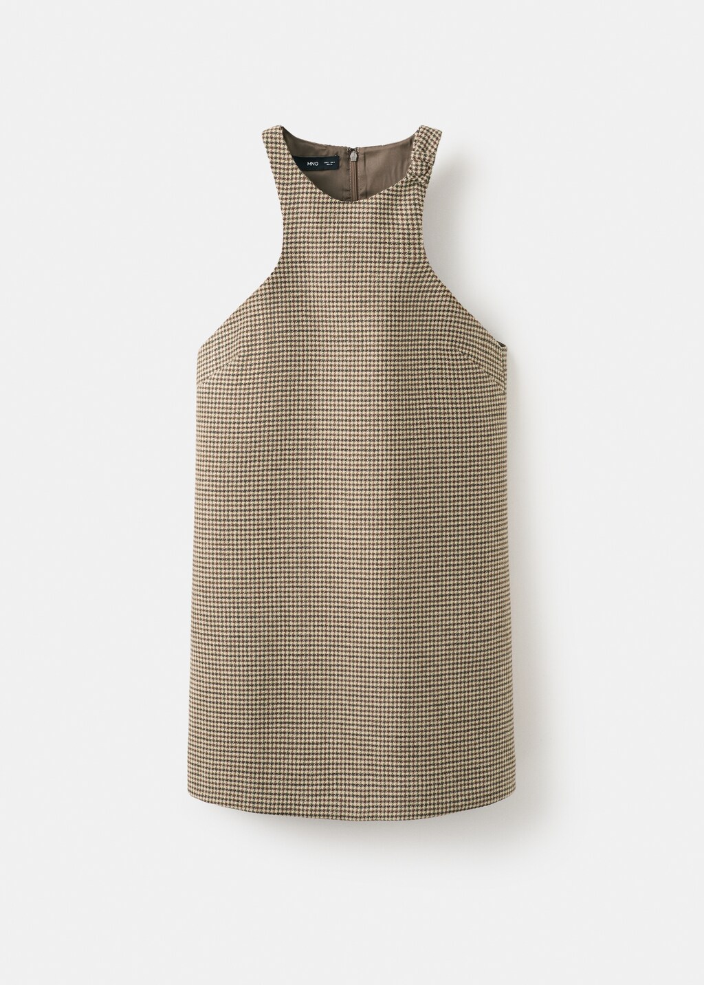 Houndstooth wool-blend dress - image 5