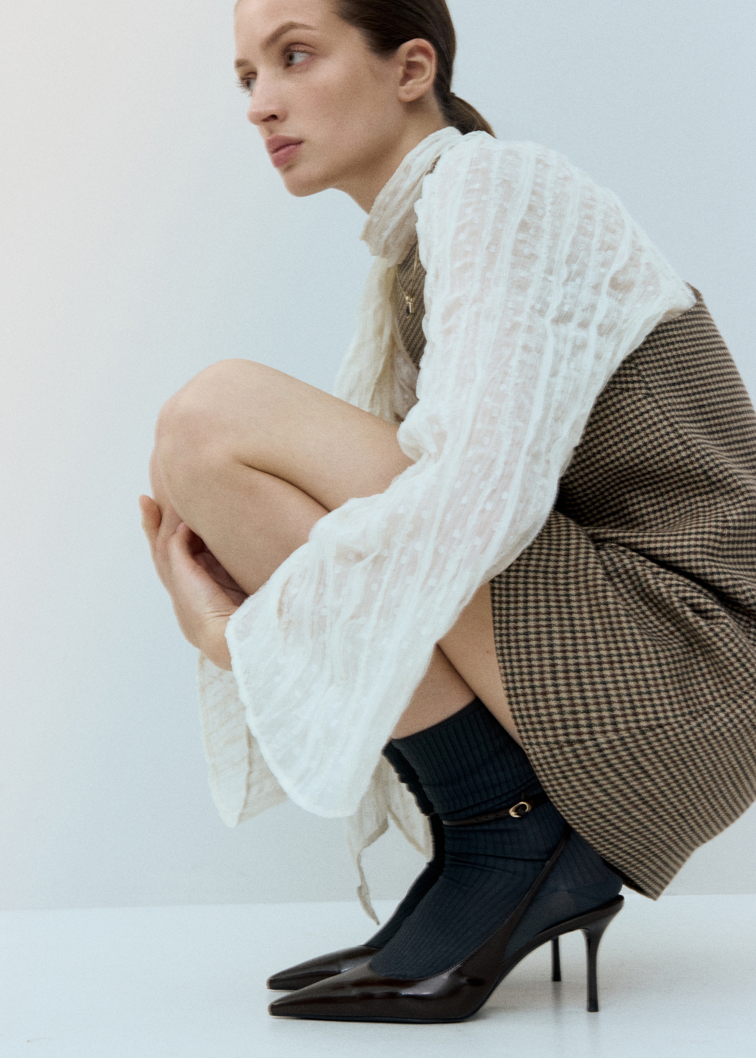 Vestido mezcla lana pata de gallo - Detalle del artículo 2