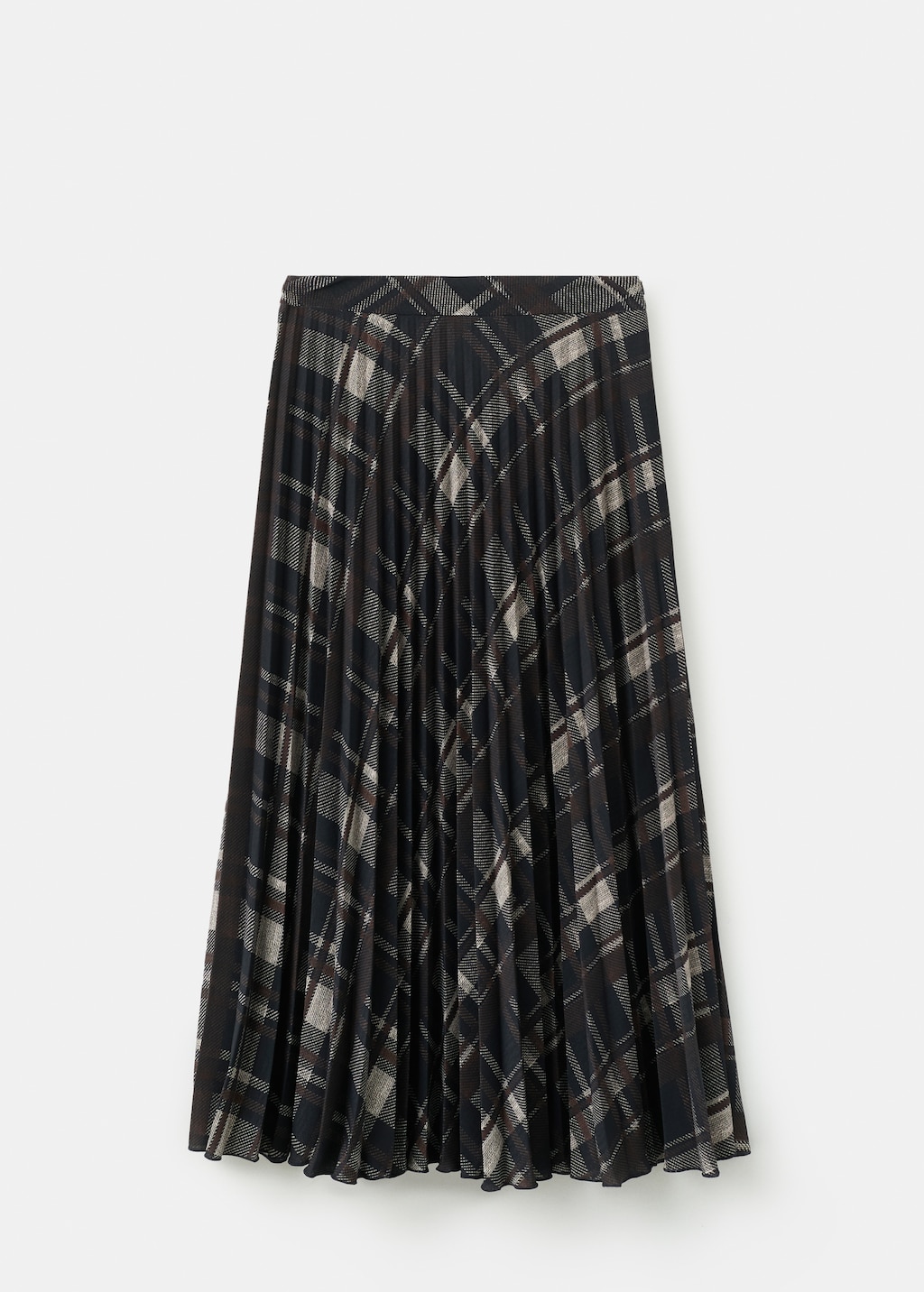 Checked long skirt - image 5