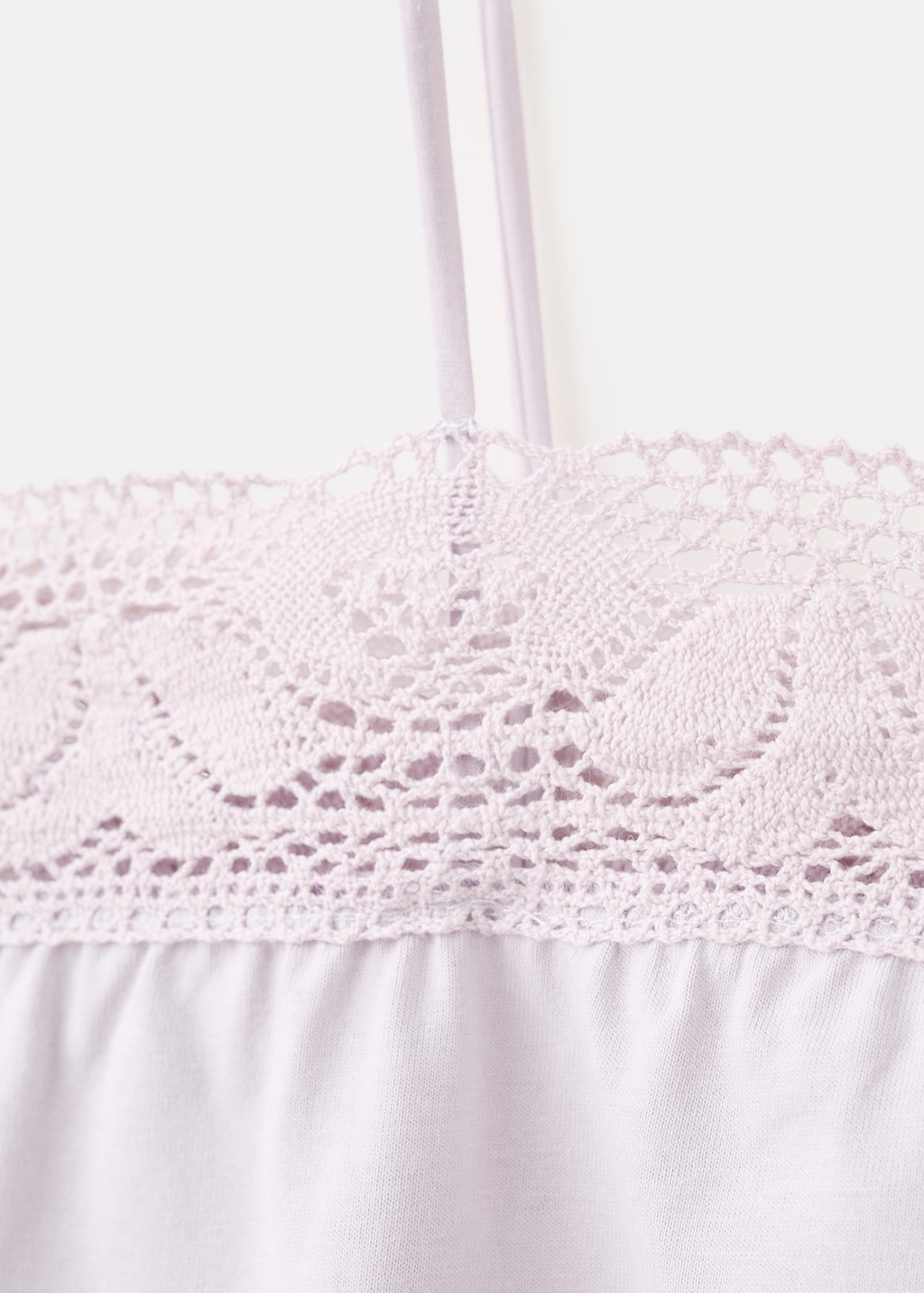 Cotton top with lace straps