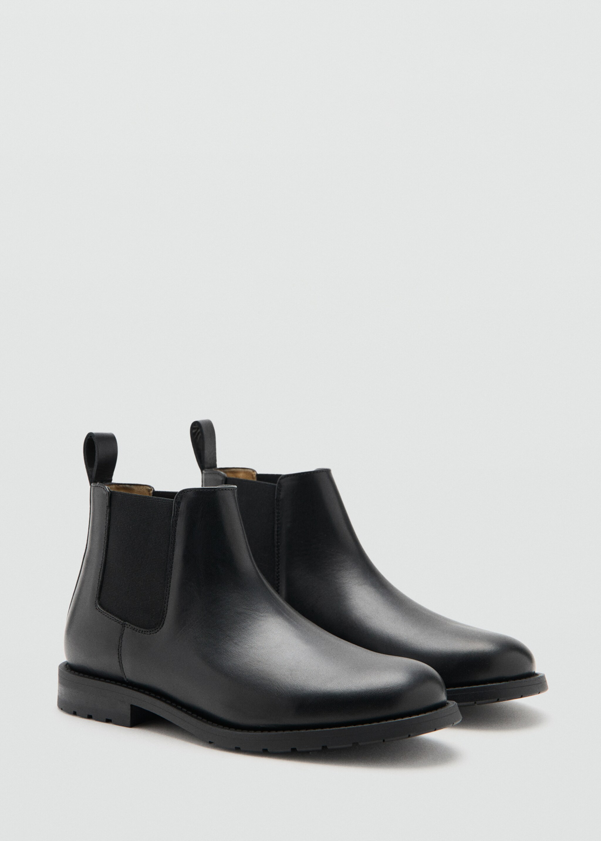 Chelsea boots simili-cuir - Plan moyen, Noir. Ref: 27081325-00.