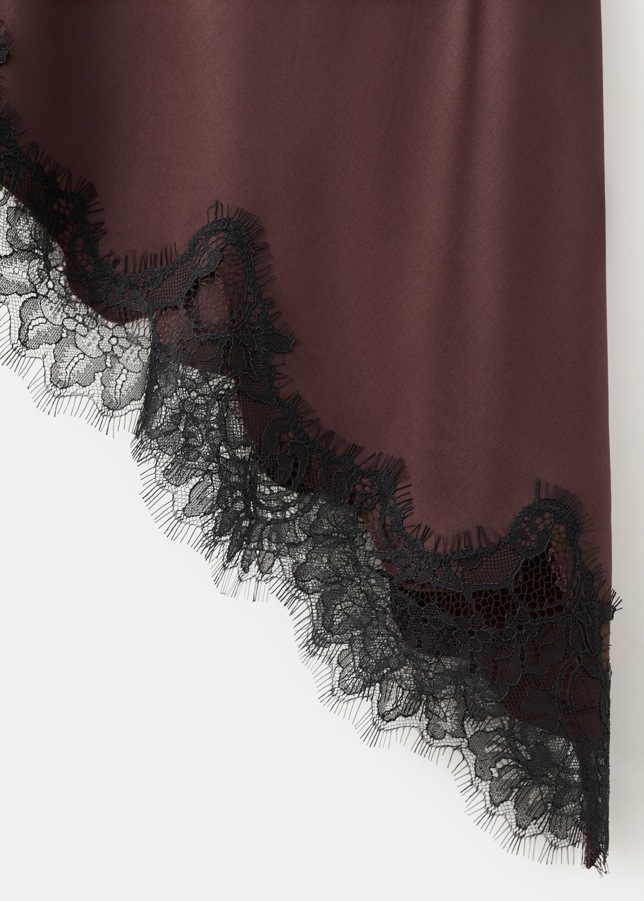 Lace top - Details of the article 0, Burgundy. Ref: 27081326-00.