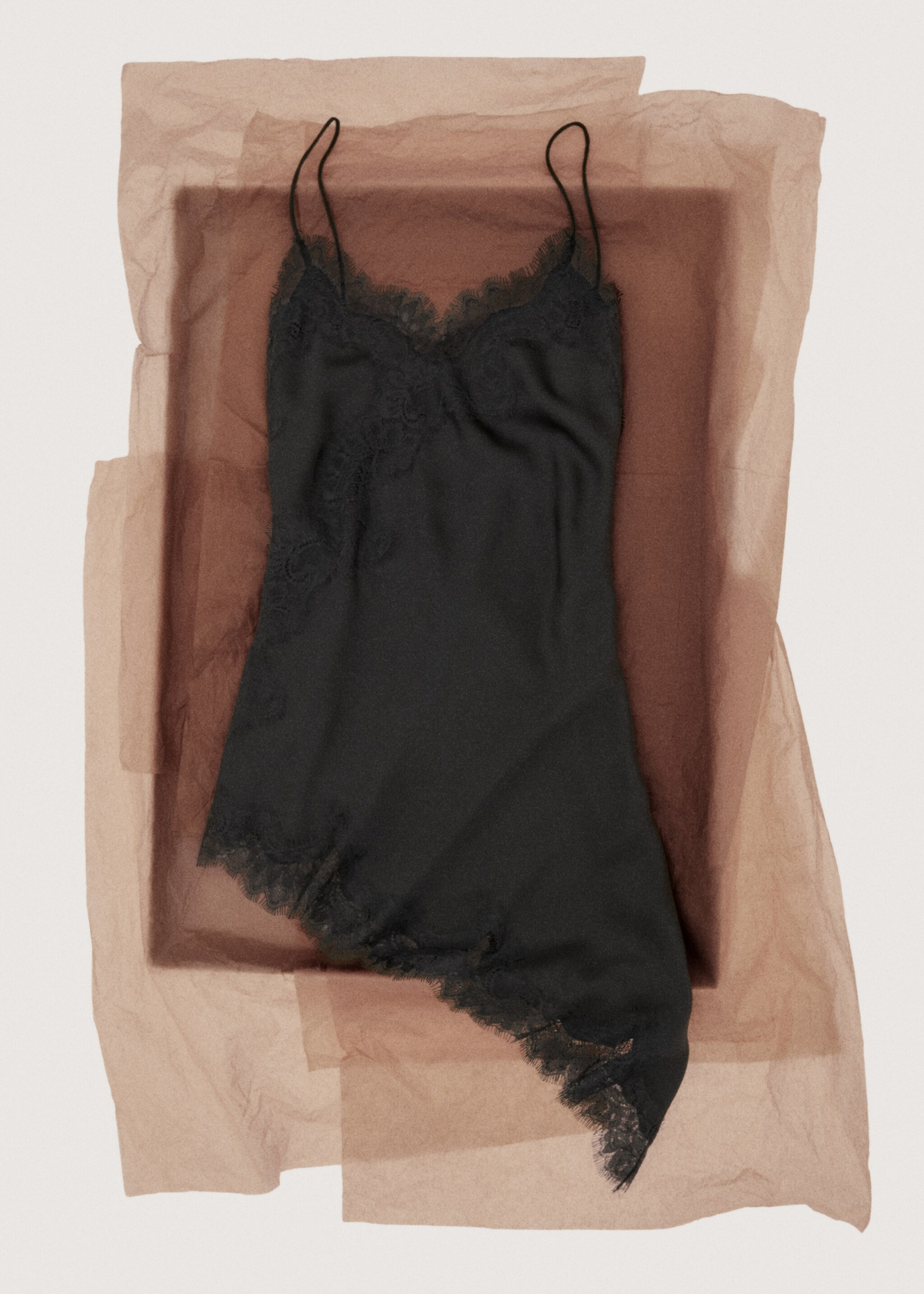 Lace top - Details of the article 7, Black. Ref: 27081326-00.
