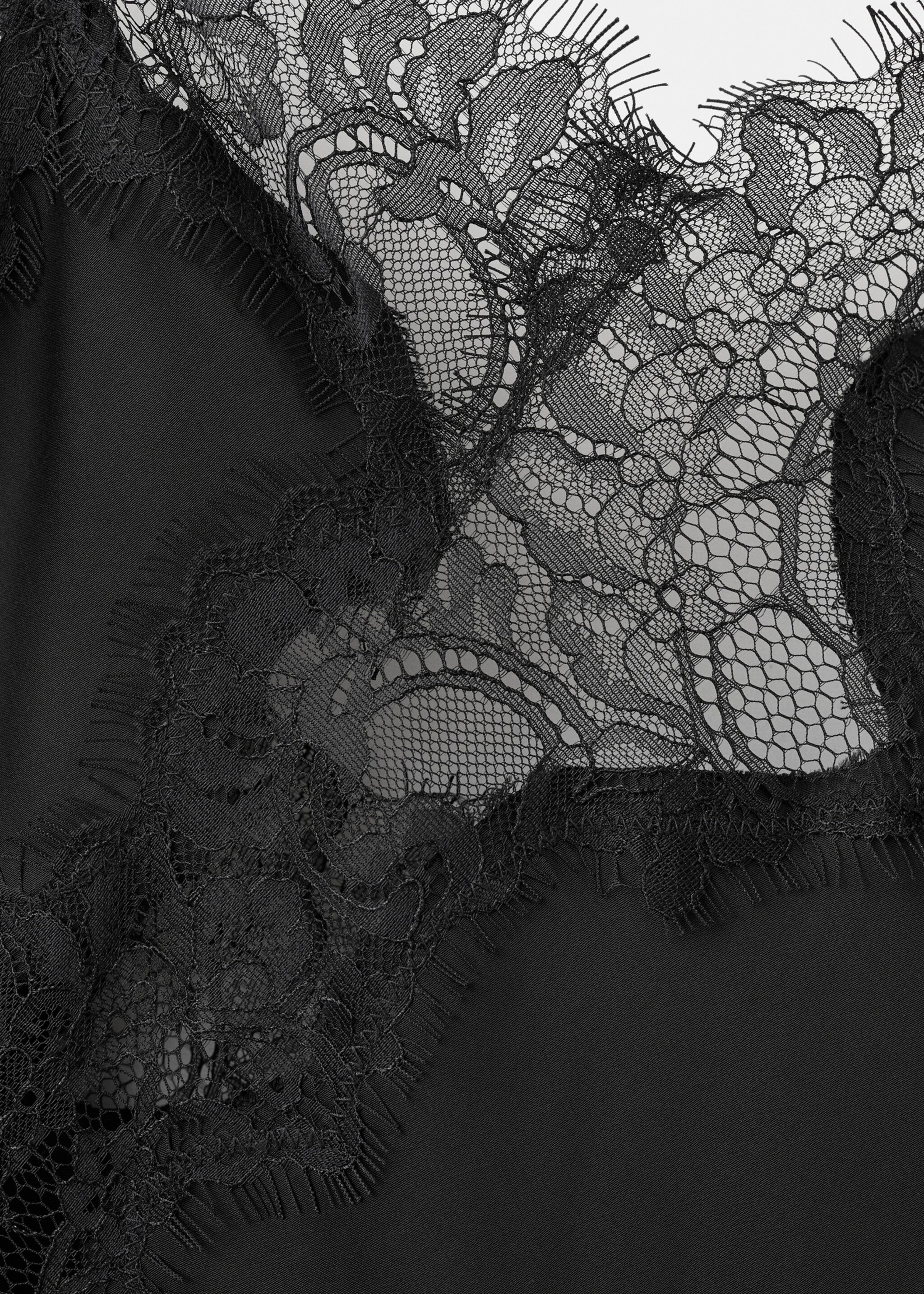 Lace top - Details of the article 8, Black. Ref: 27081326-00.
