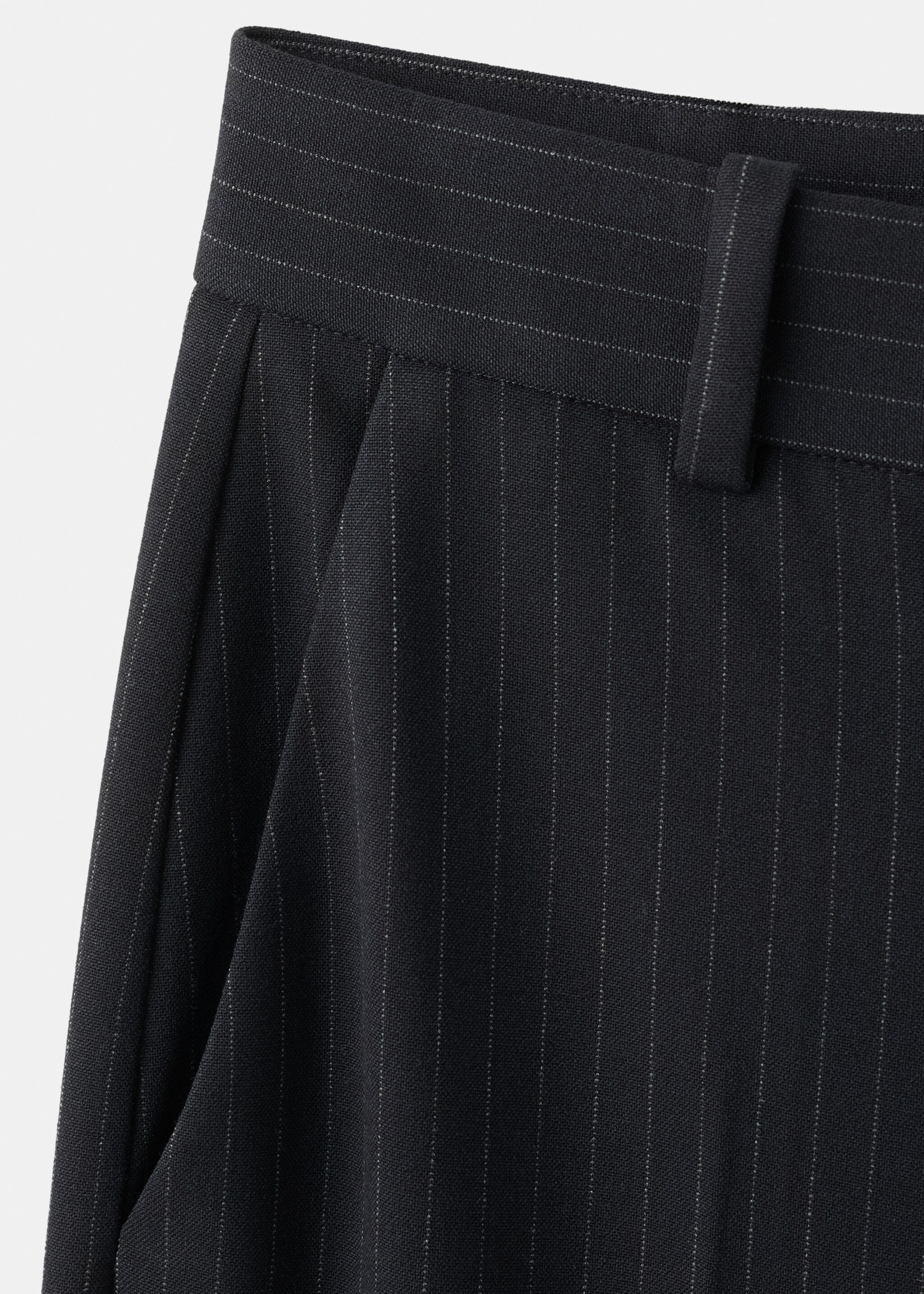Straight-fit suit trousers - Details of the article 8, Dark Navy. Ref: 27081328-00.