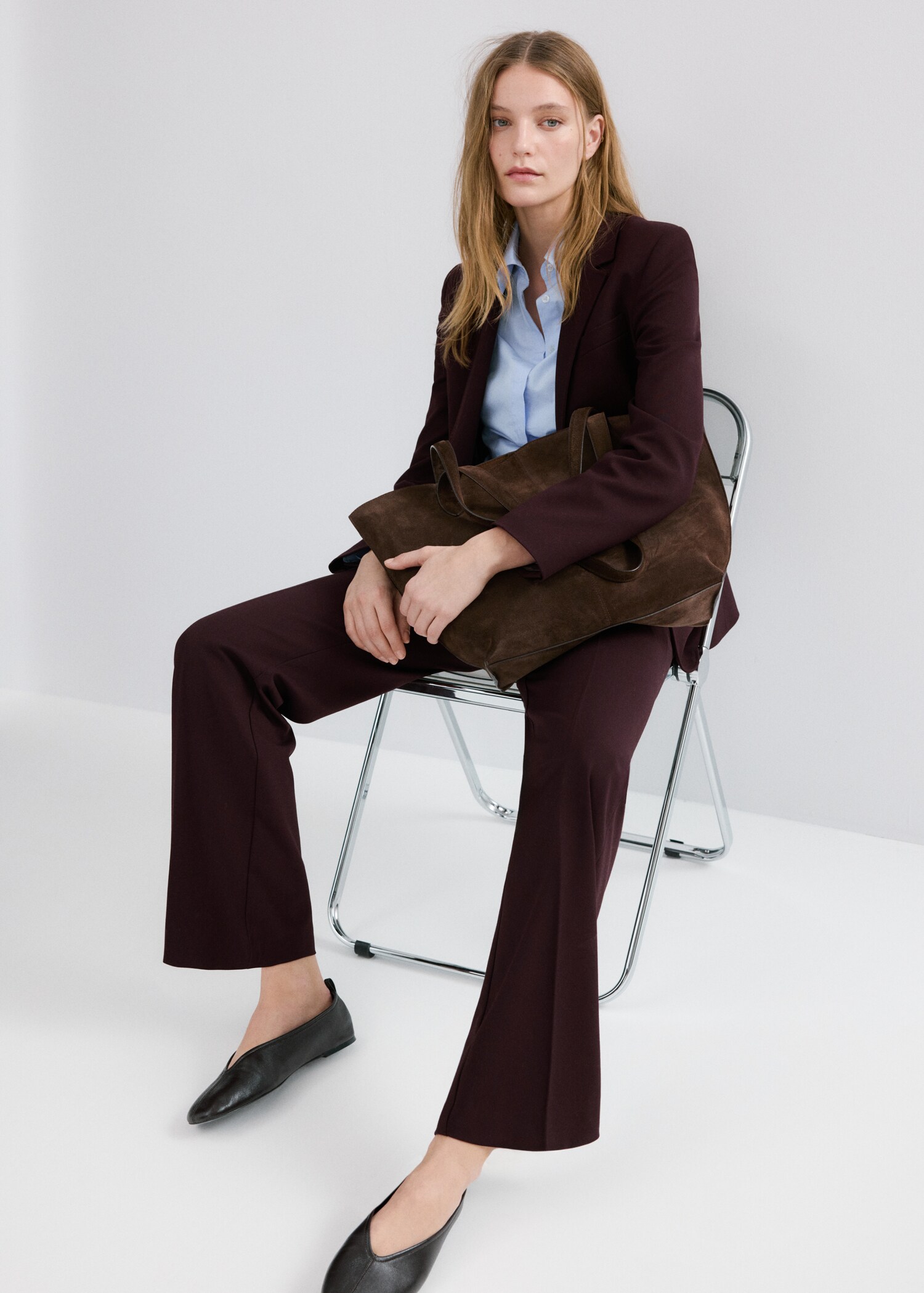 Straight-fit suit trousers - Details of the article 2