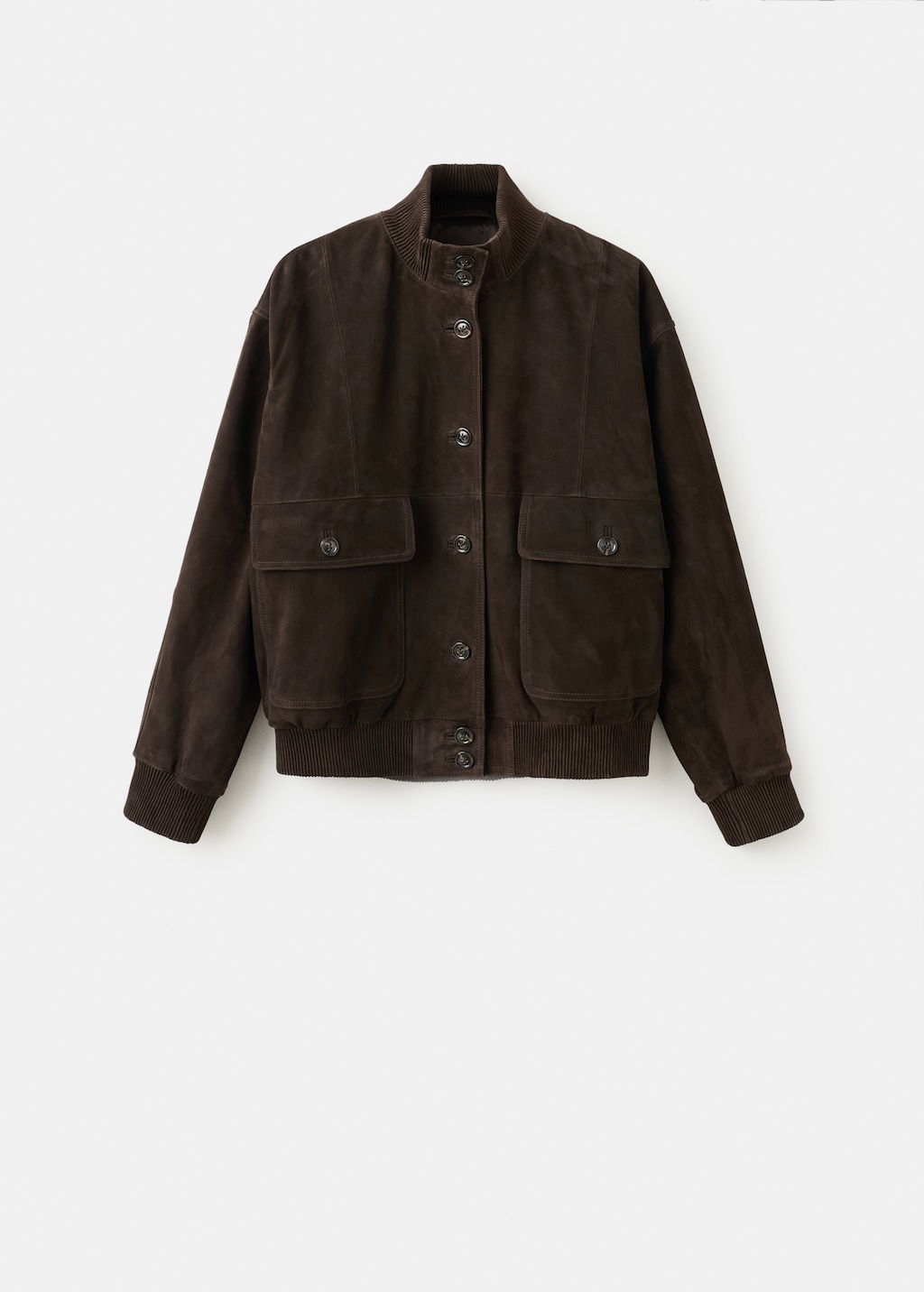 Buttoned suede jacket - image 5