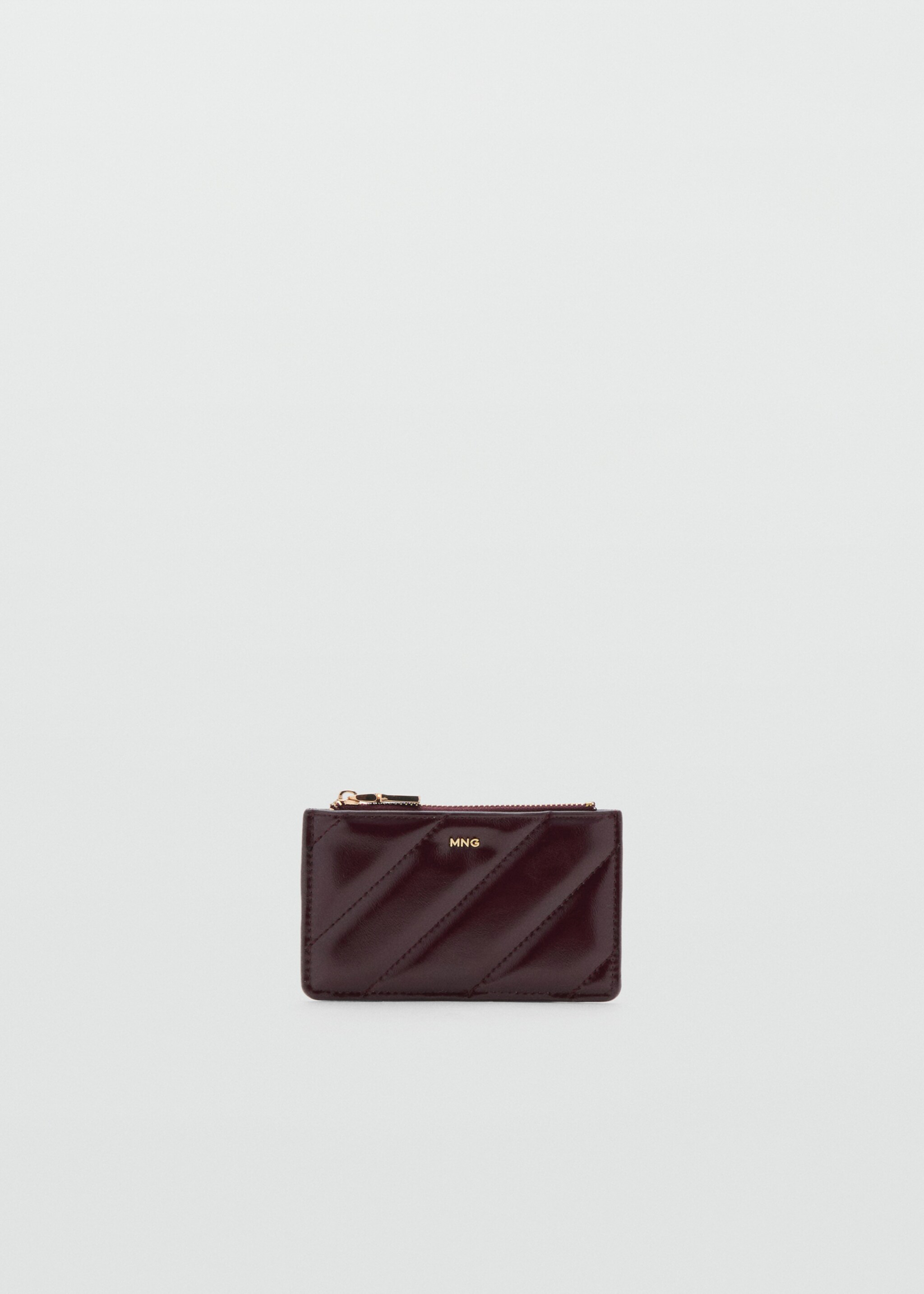 Small quilted wallet - Article without model, Burgundy. Ref: 27081331-00.