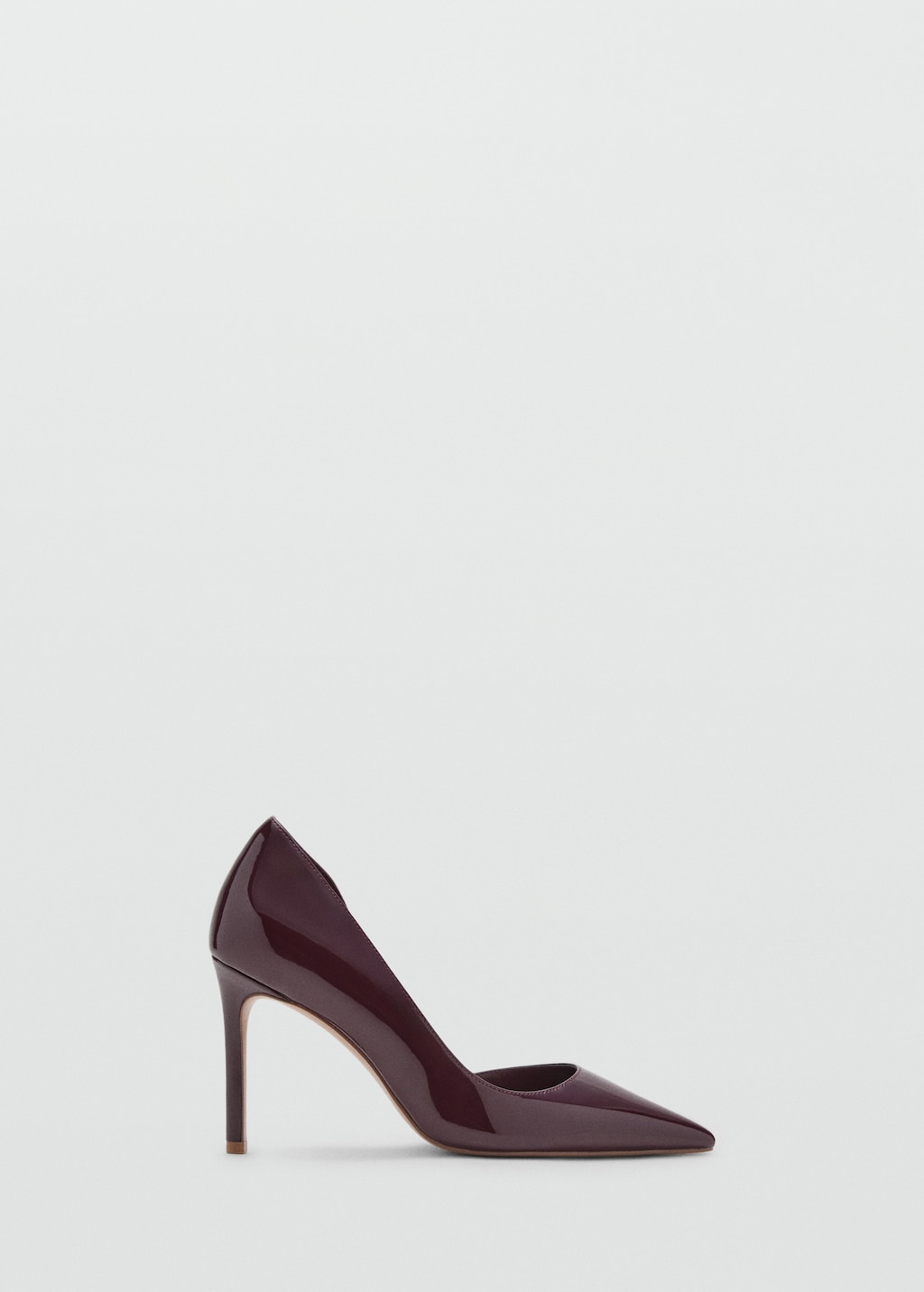 Mango Asymmetrical patent leather court shoes