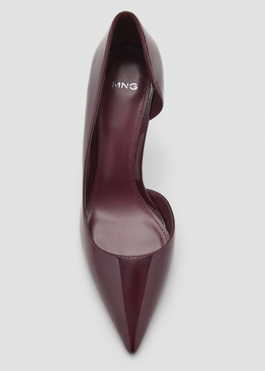 Mango Asymmetrical patent leather court shoes