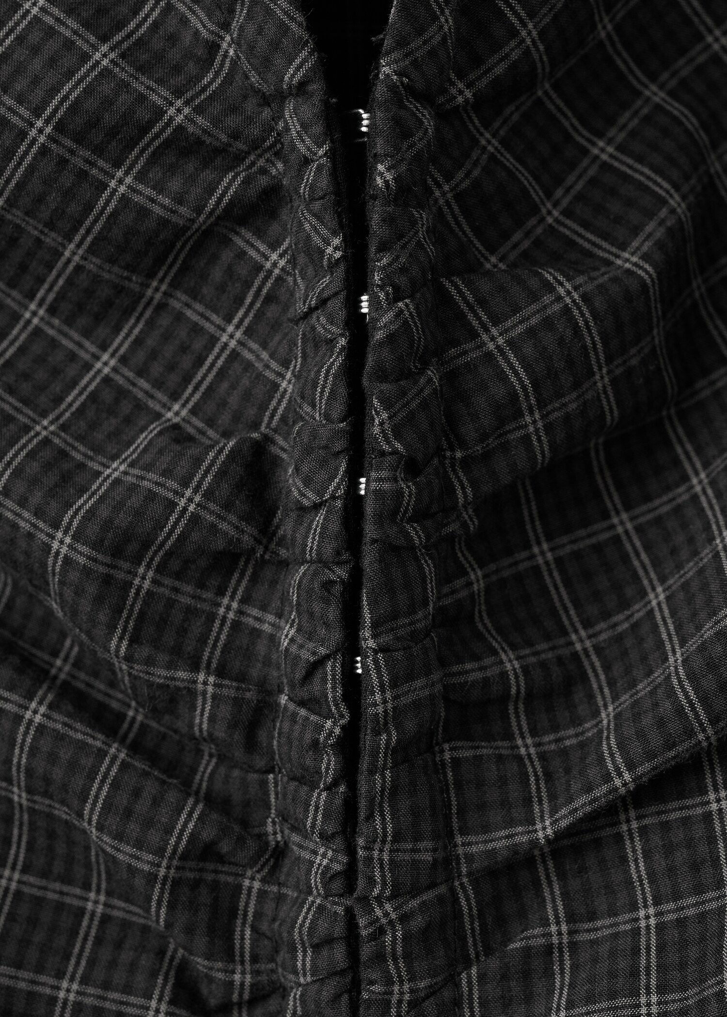 Gathered check blouse - Details of the article 0