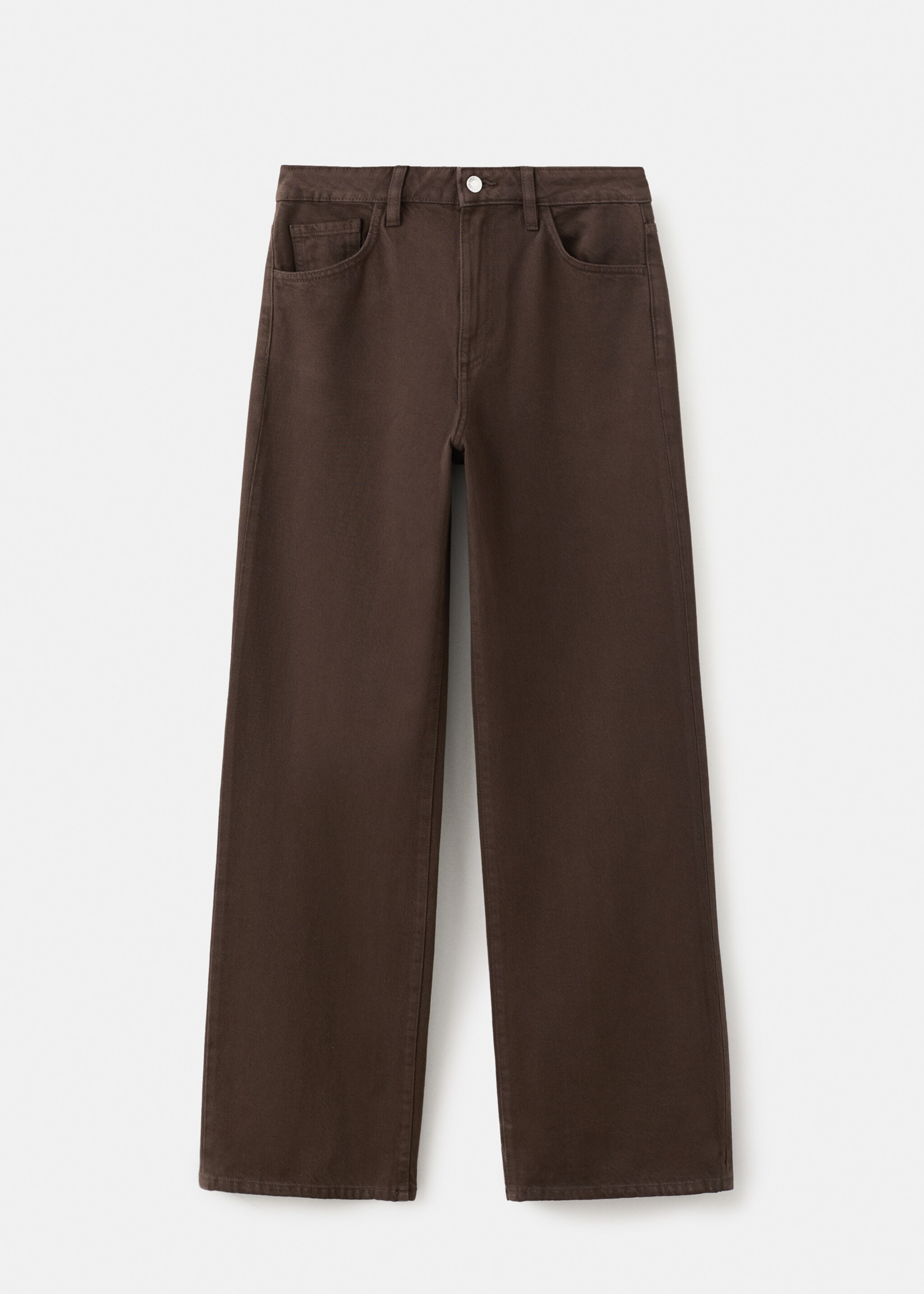 Danila high-waisted wide-leg jeans - Article without model, Chocolate. Ref: 27081338-00.