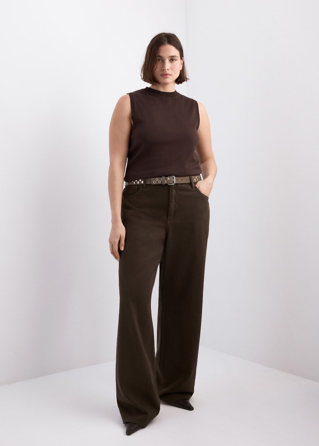 Mango Danila high-waisted wide leg jeans
