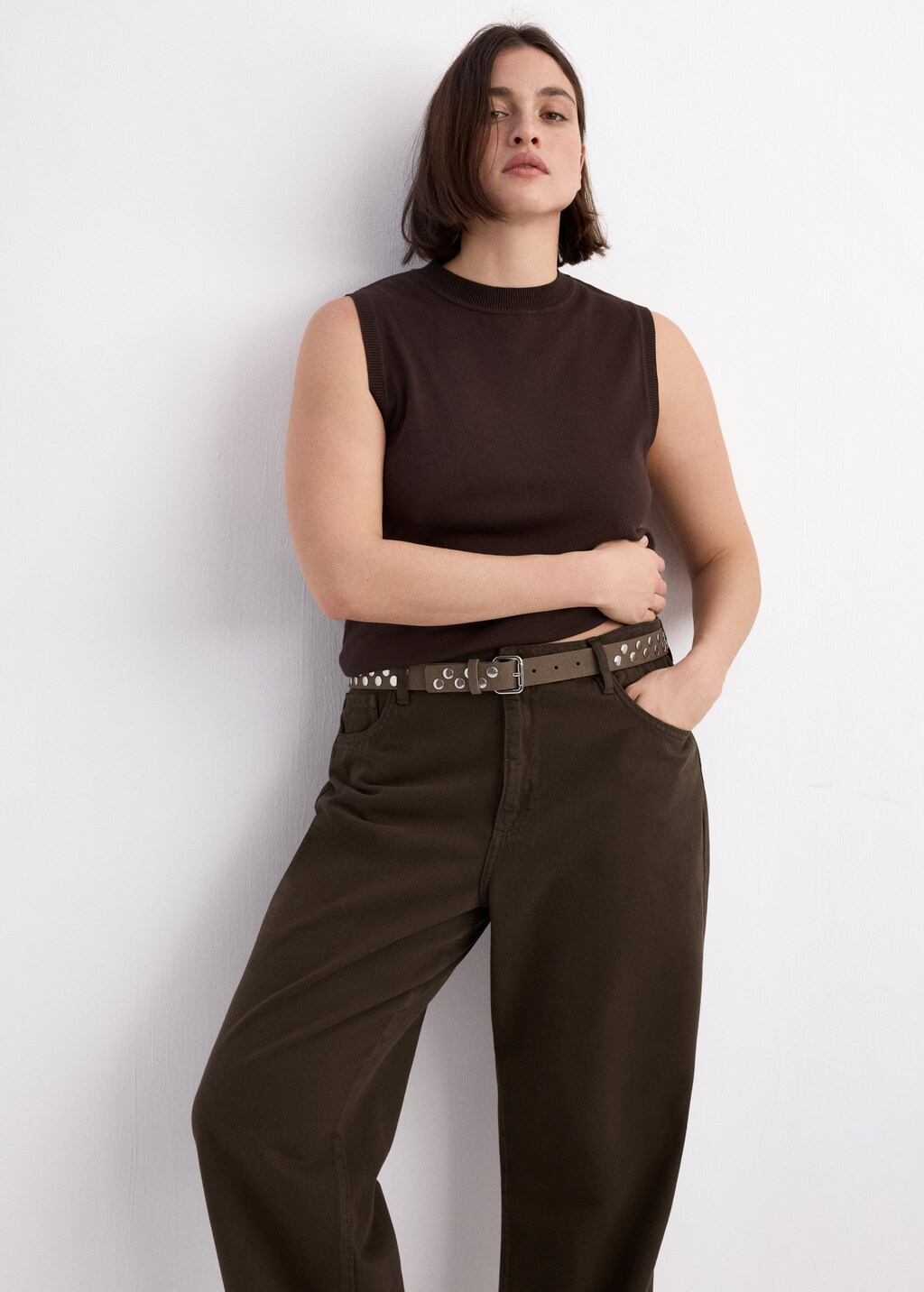 Mango Danila high-waisted wide leg jeans