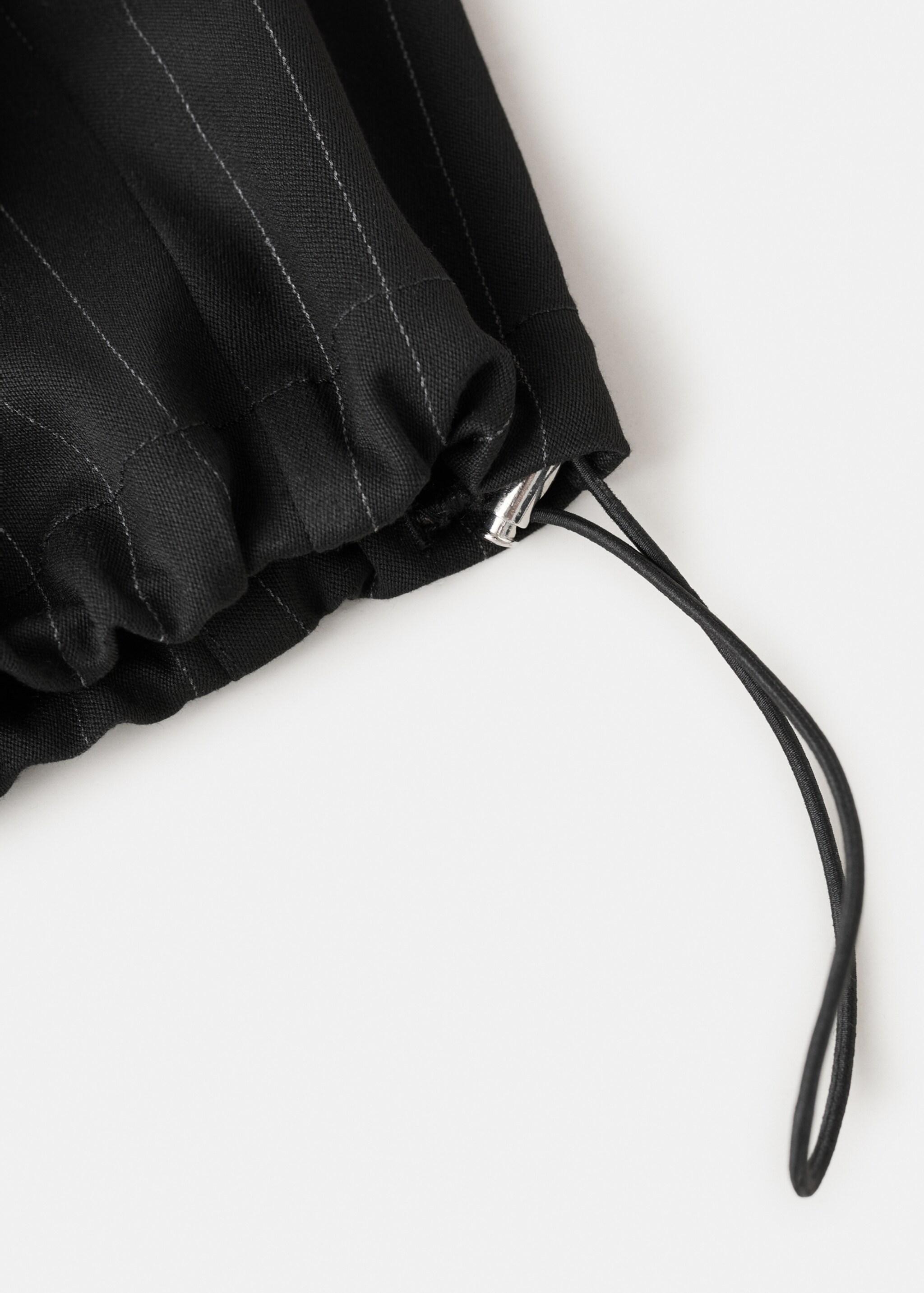 Balloon pinstripe trousers - Details of the article 0, Black. Ref: 27081339-00.