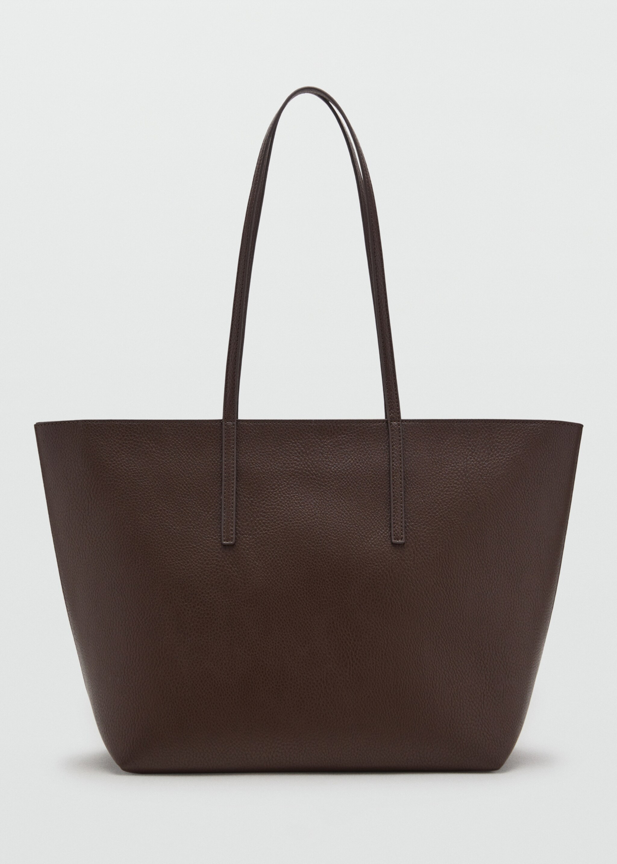 Shopper bag with double handle - Article without model, Chocolate. Ref: 27081340-00.