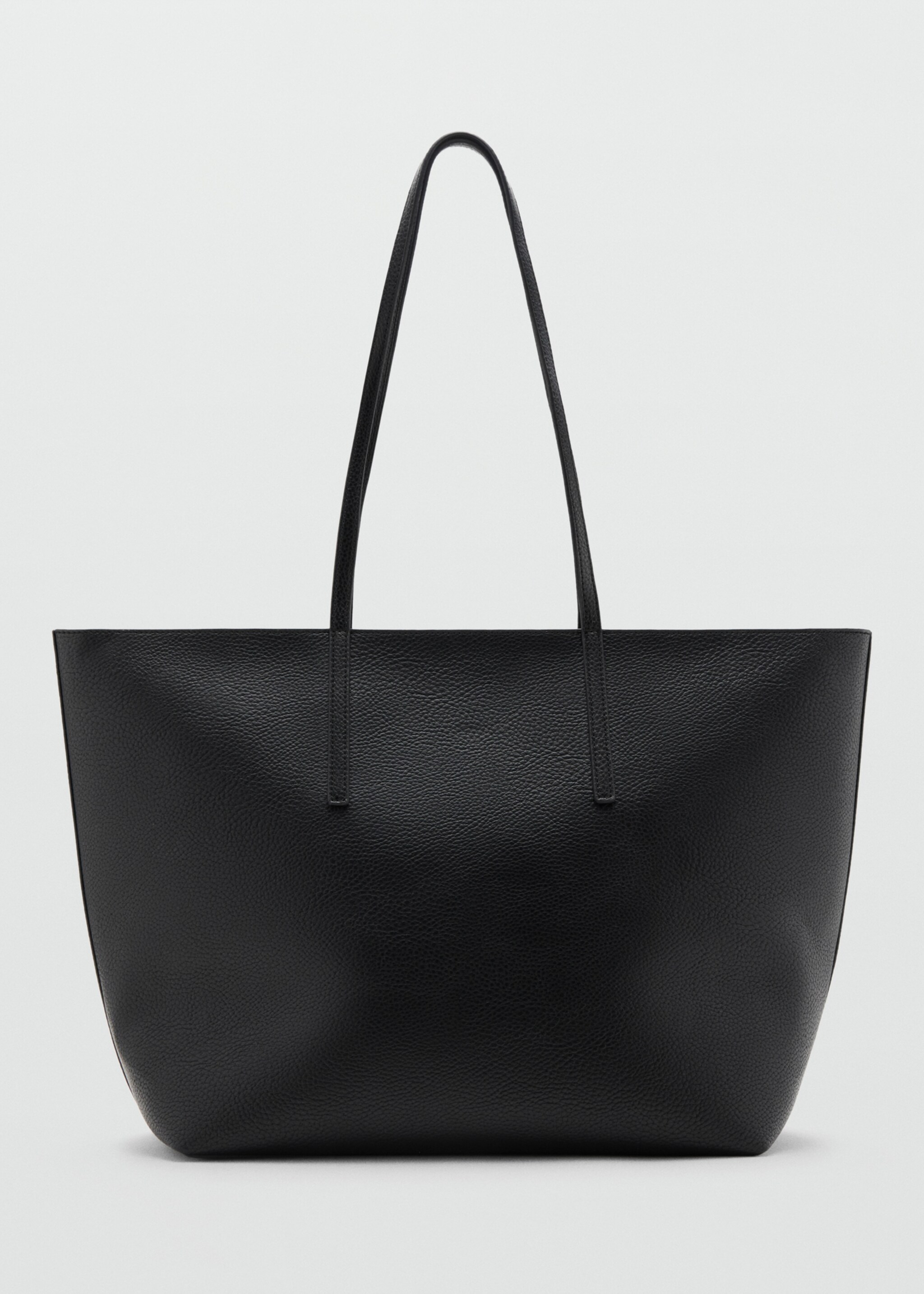 Shopper bag with double handle - Article without model, Black. Ref: 27081340-00.