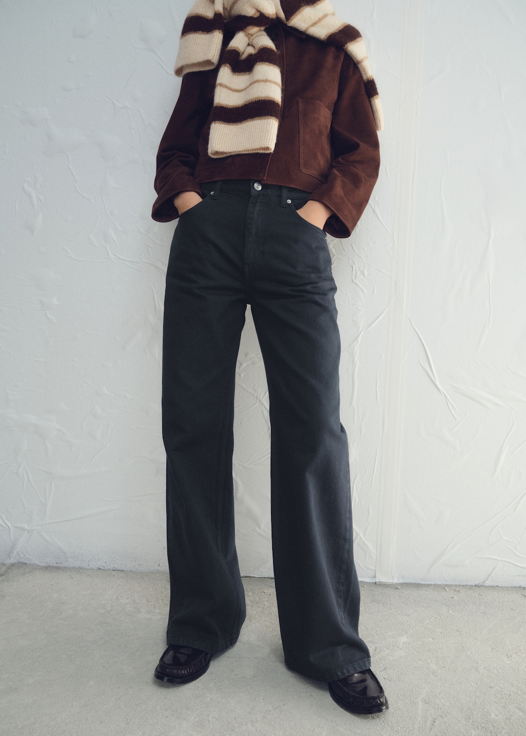 Mango Mid-rise straight jeans