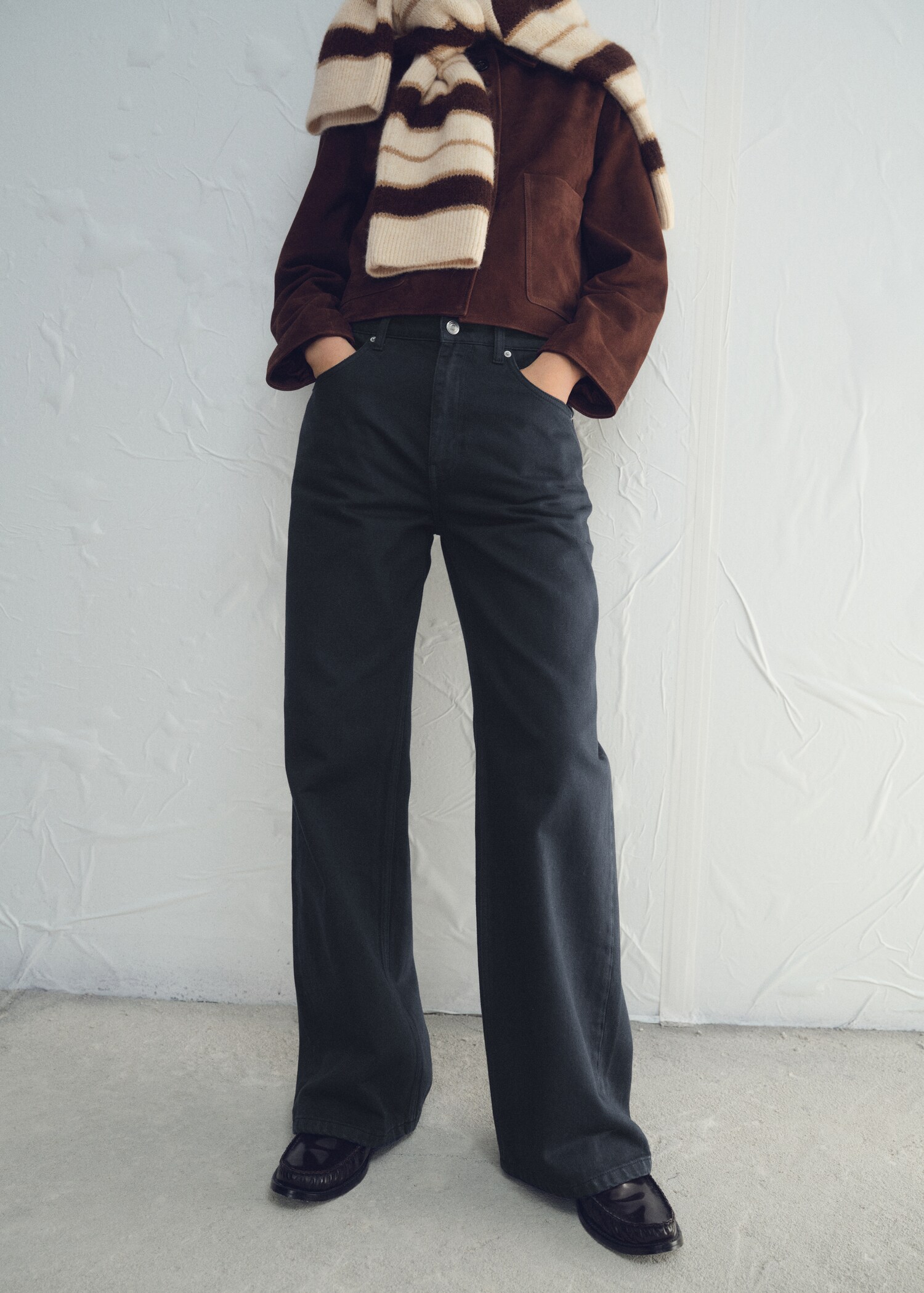 Mid-rise straight jeans - Medium plane