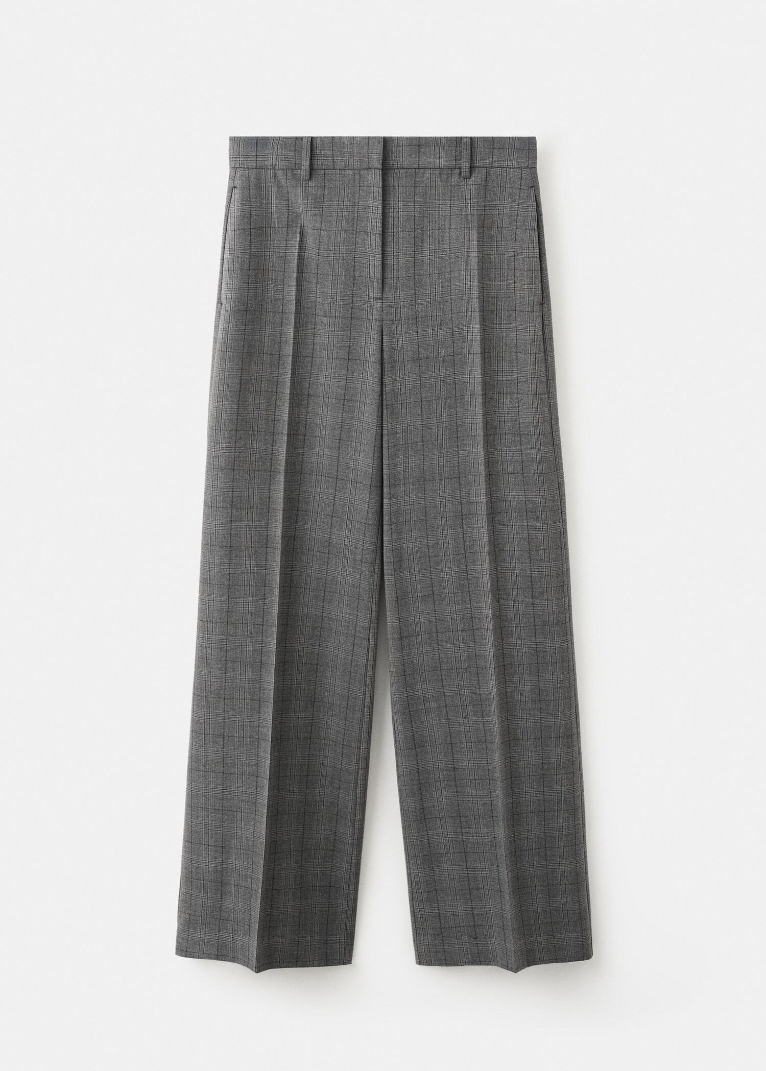 Wide-leg check suit trousers - Article without model