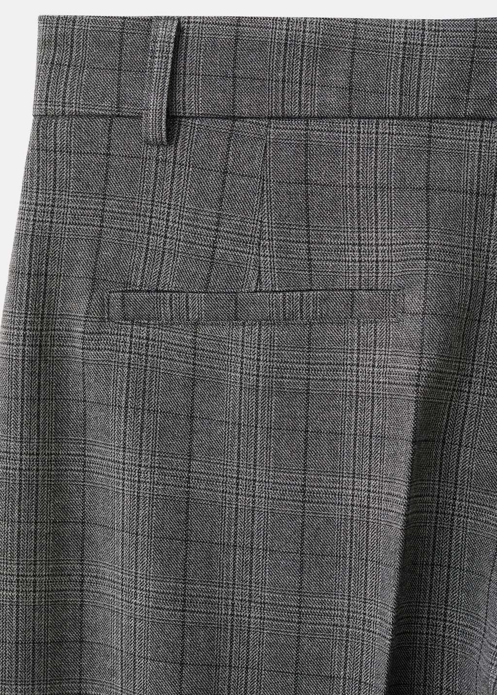 Wide-leg check suit pants
