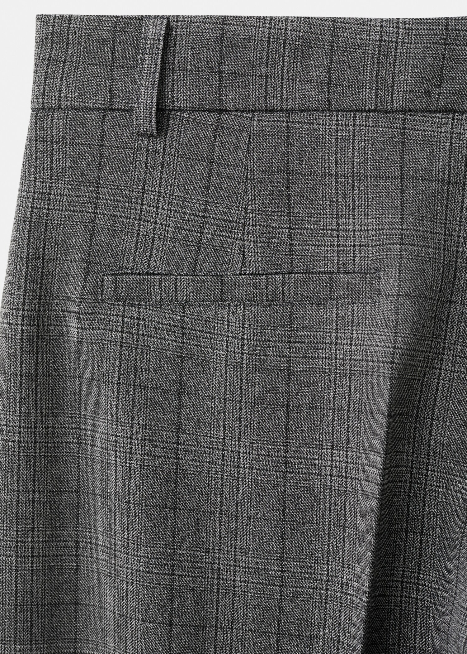 Wide-leg check suit trousers - Details of the article 0