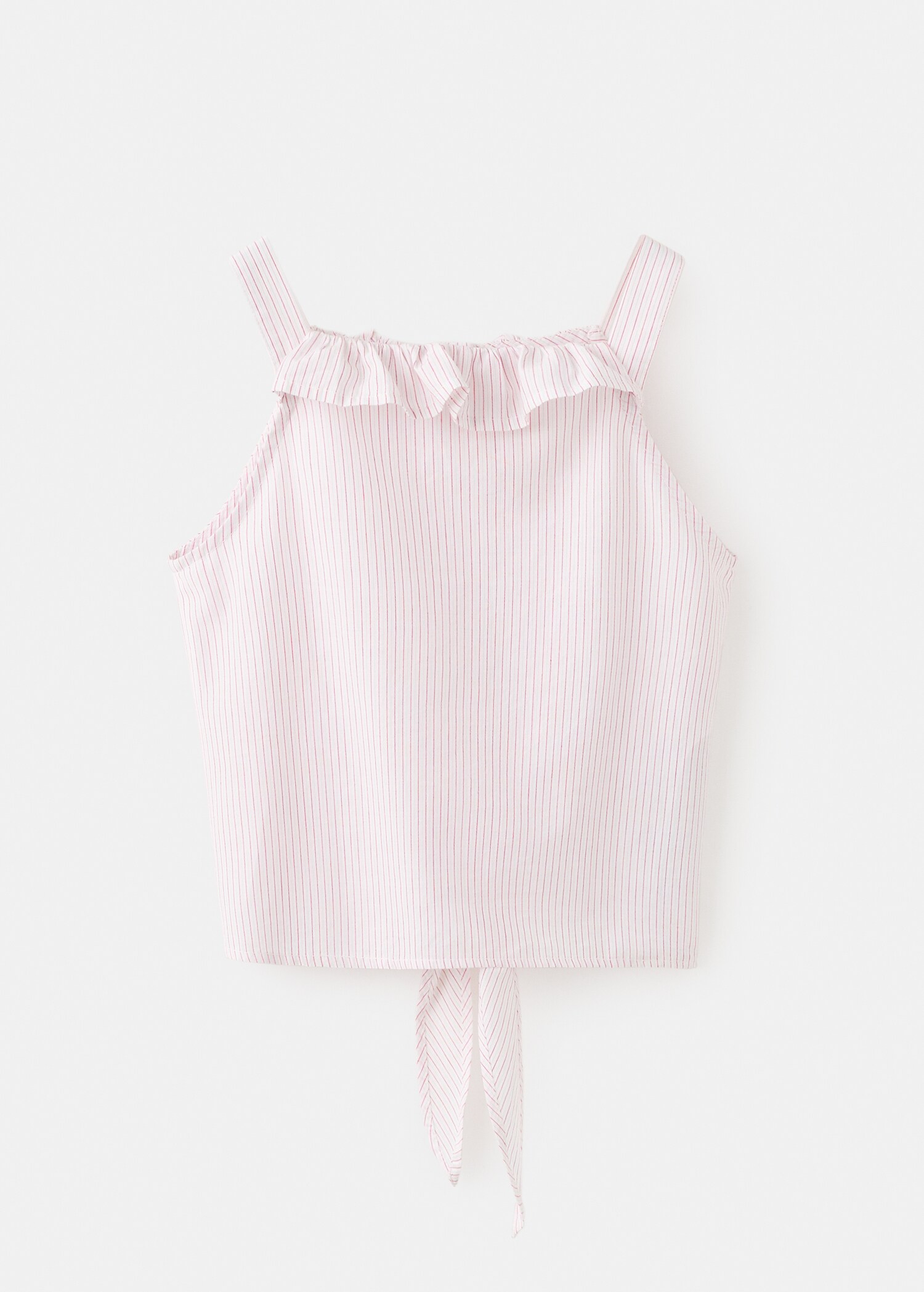 Ruffled stripe-patterned blouse - Reverse of the article