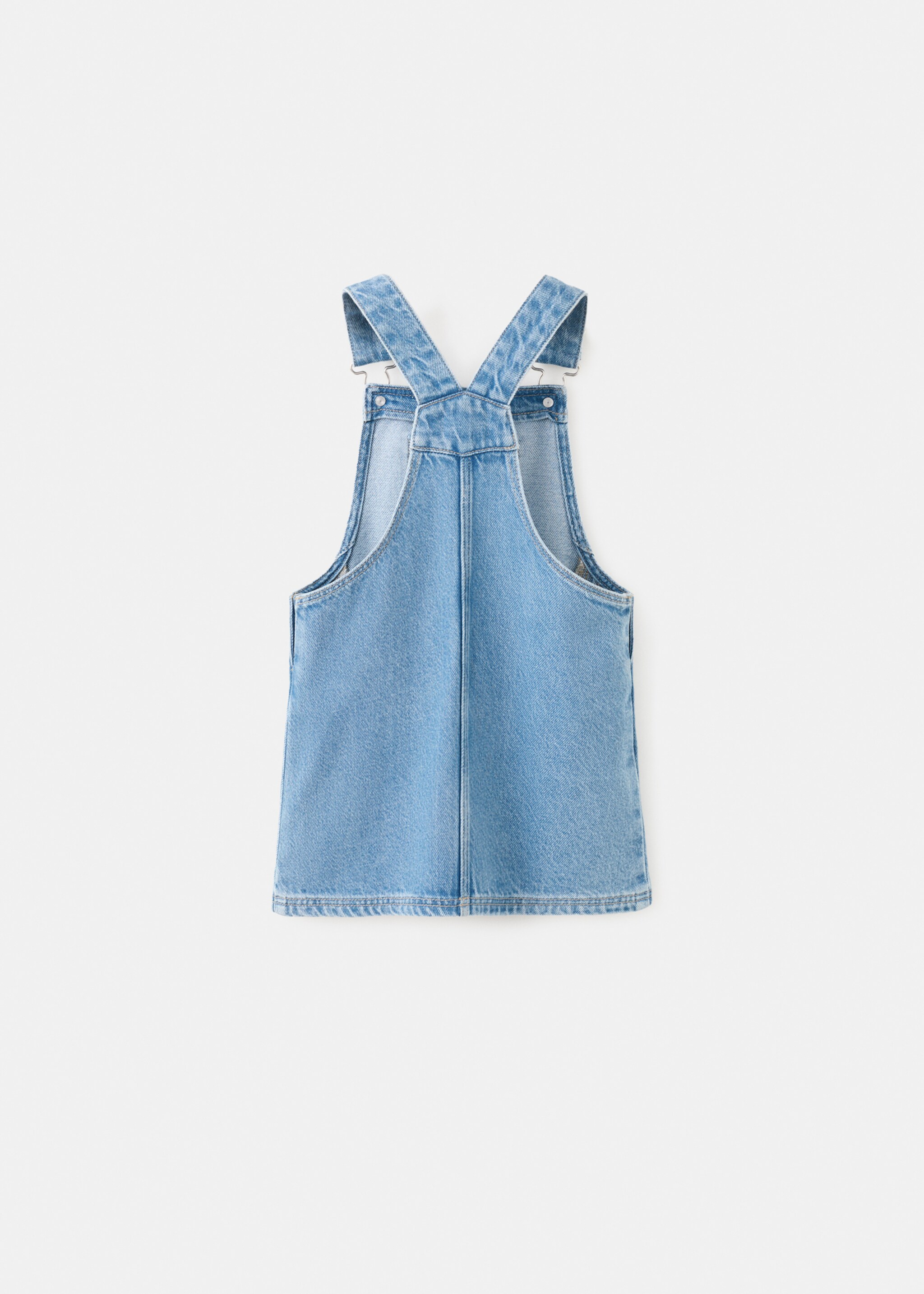 Short denim pinafore - Reverse of the article, Medium Blue. Ref: 27081508-00.