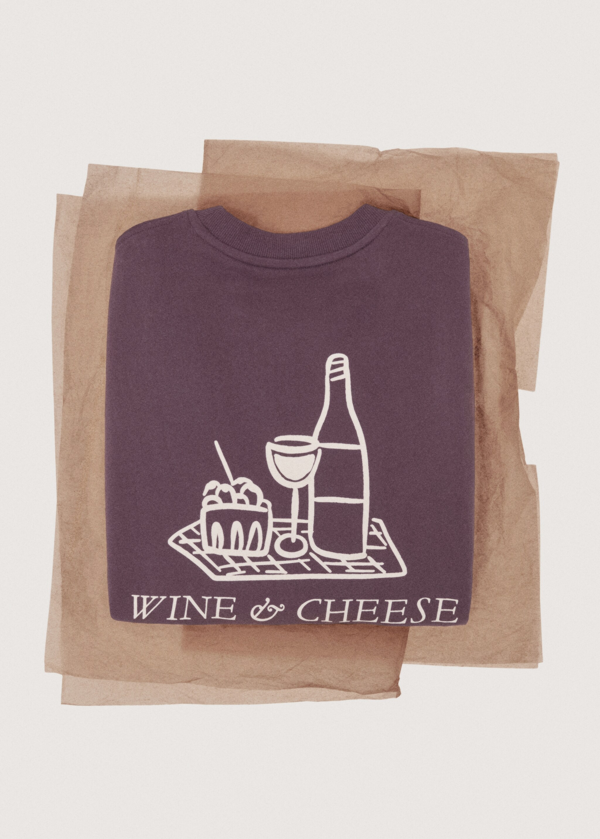 Printed cotton sweatshirt - Details of the article 7, Purple. Ref: 27081509-00.