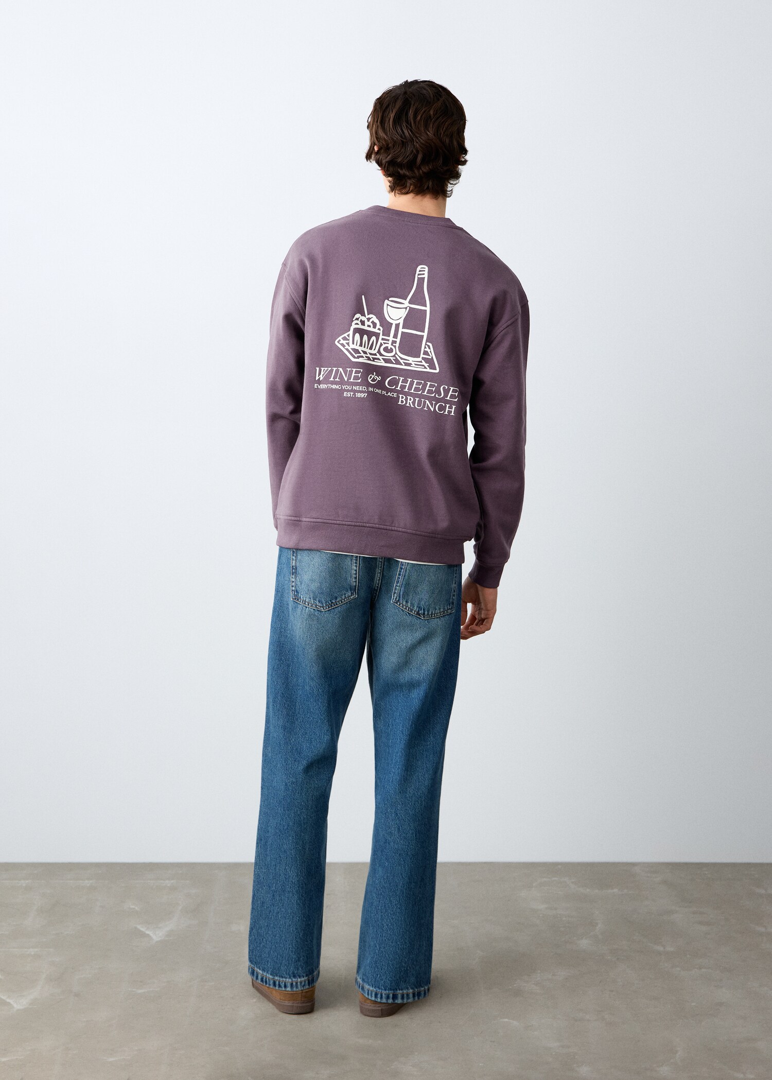 Printed cotton sweatshirt - Reverse of the article