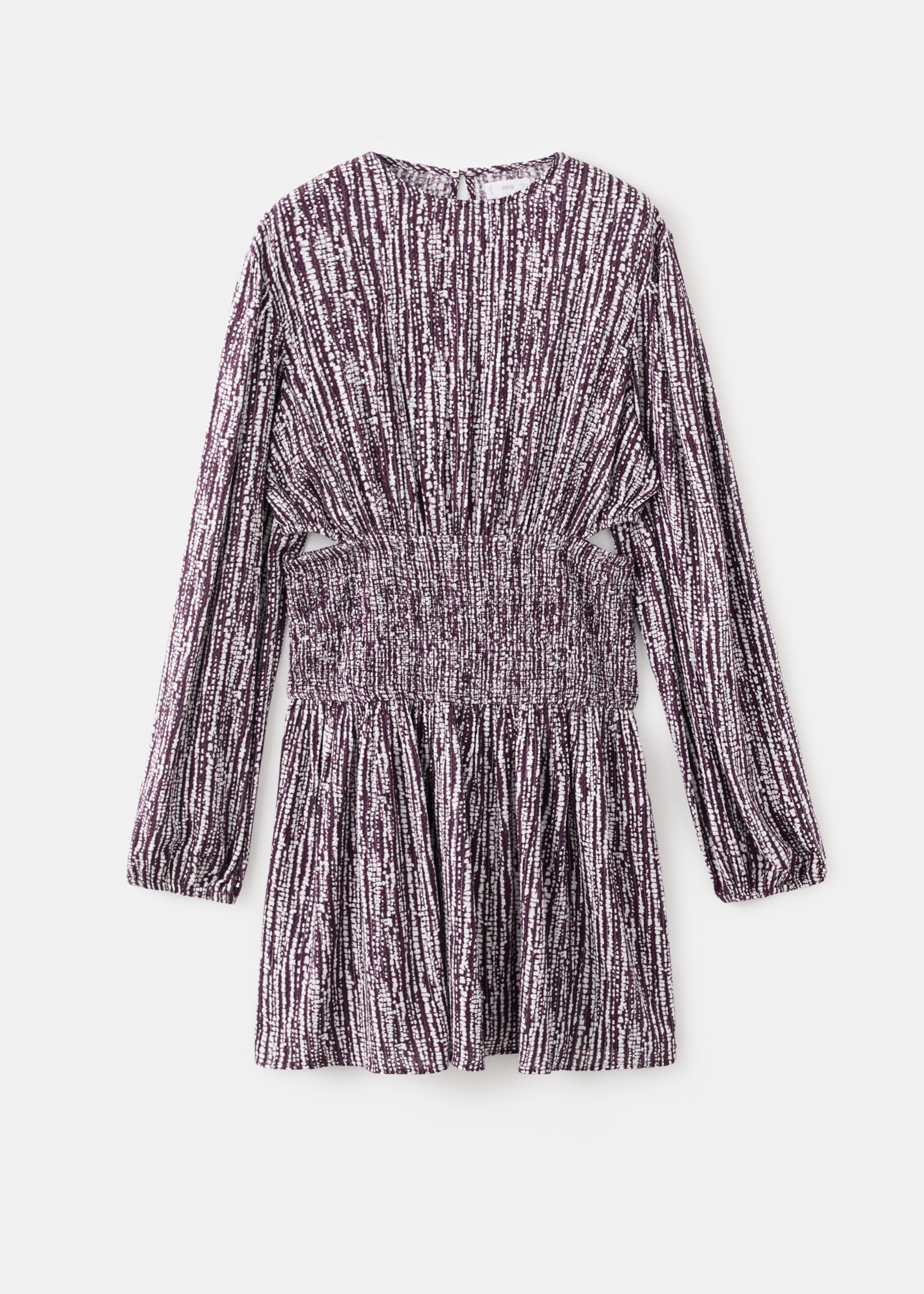 Lurex cut-out print dress - Article without model, Light/Pastel Purple. Ref: 27081511-00.