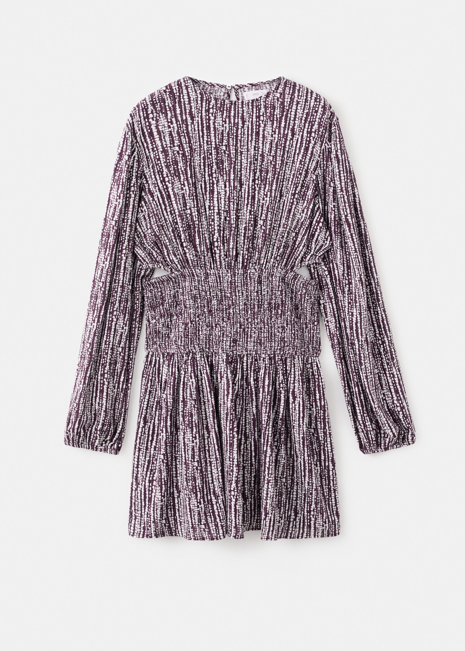 Lurex cut-out print dress - Article without model