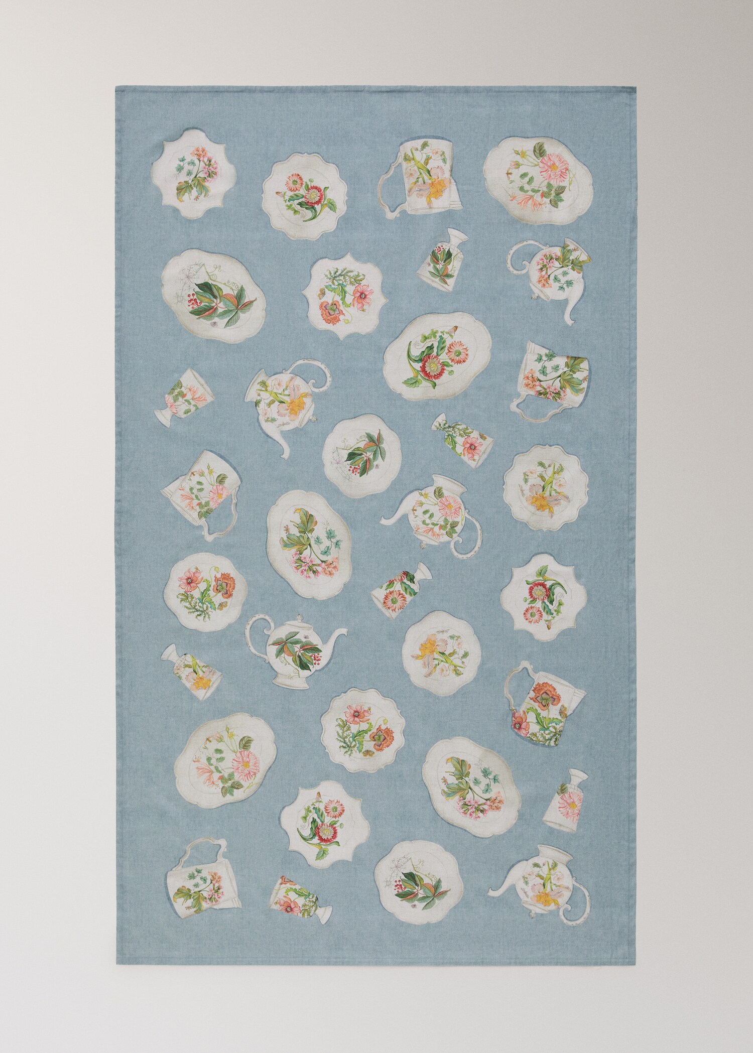 Bavlněný ubrus s vintage porcelánovými prvky pro 2 až 4 osoby - Detail zboží 4