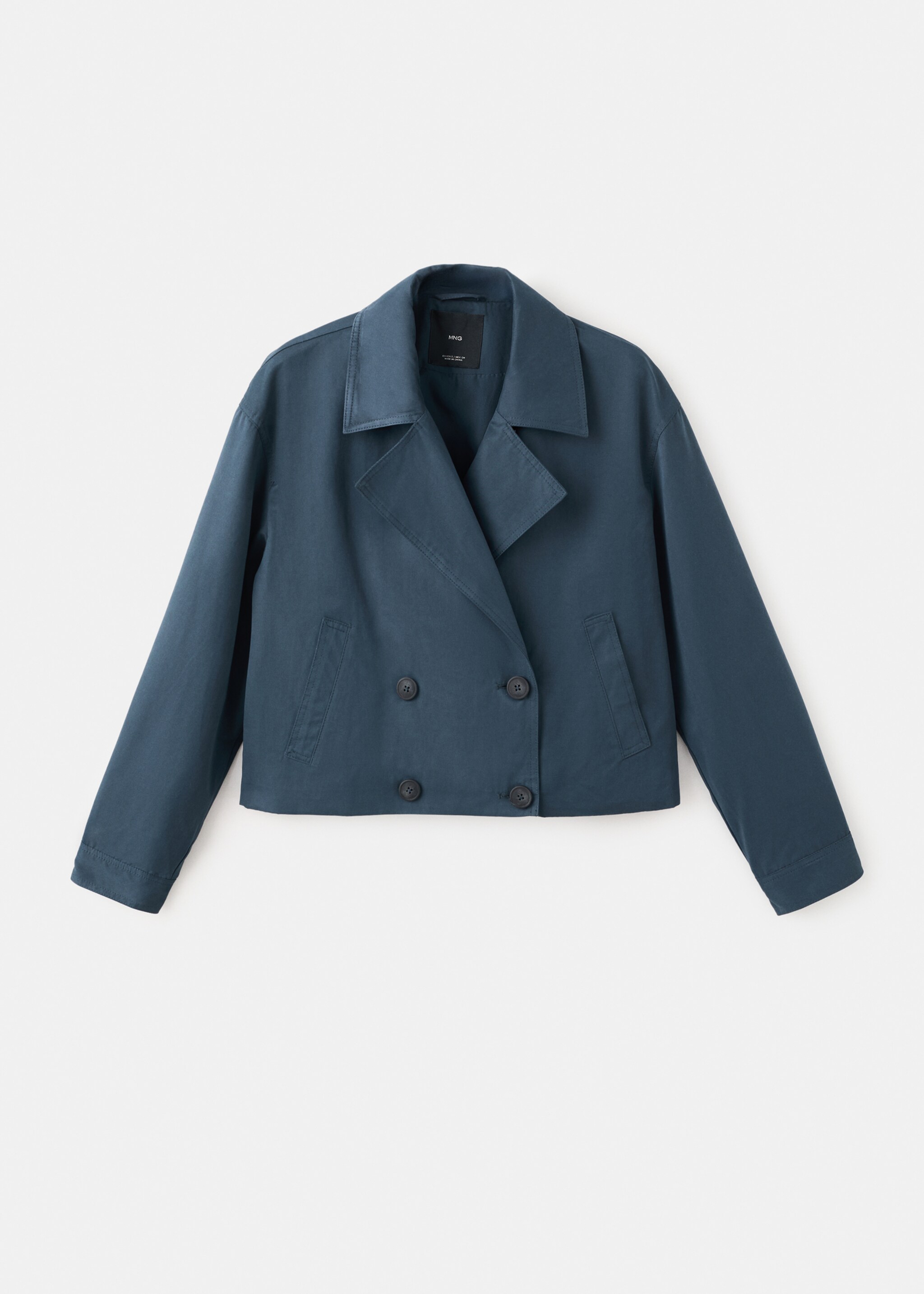 Short trench coat - Article without model, Dark Navy. Ref: 27081517-00.