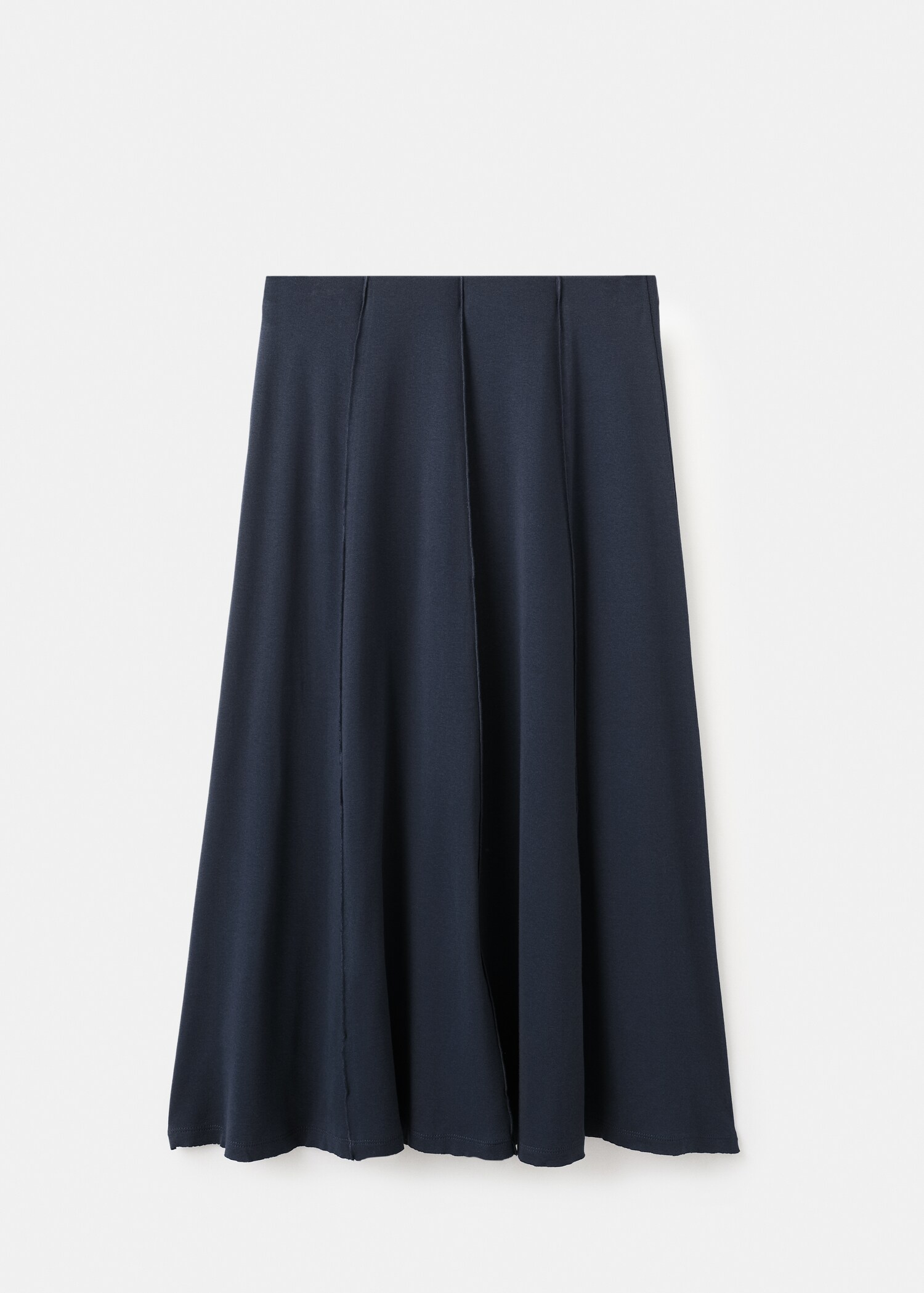 Knitted long skirt with seam detail - Article without model