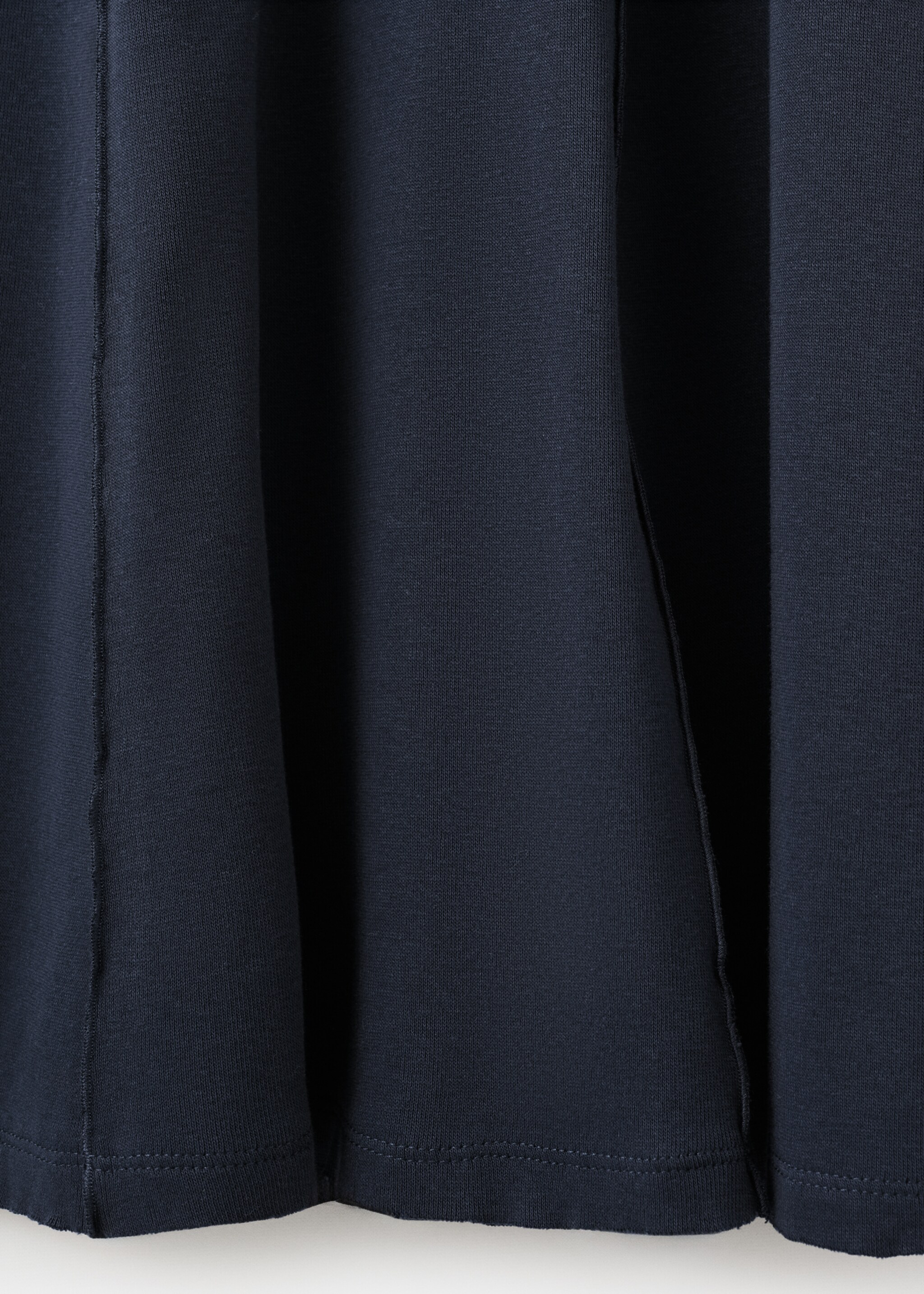 Knitted long skirt with seam detail - Details of the article 0, Navy. Ref: 27081519-00.